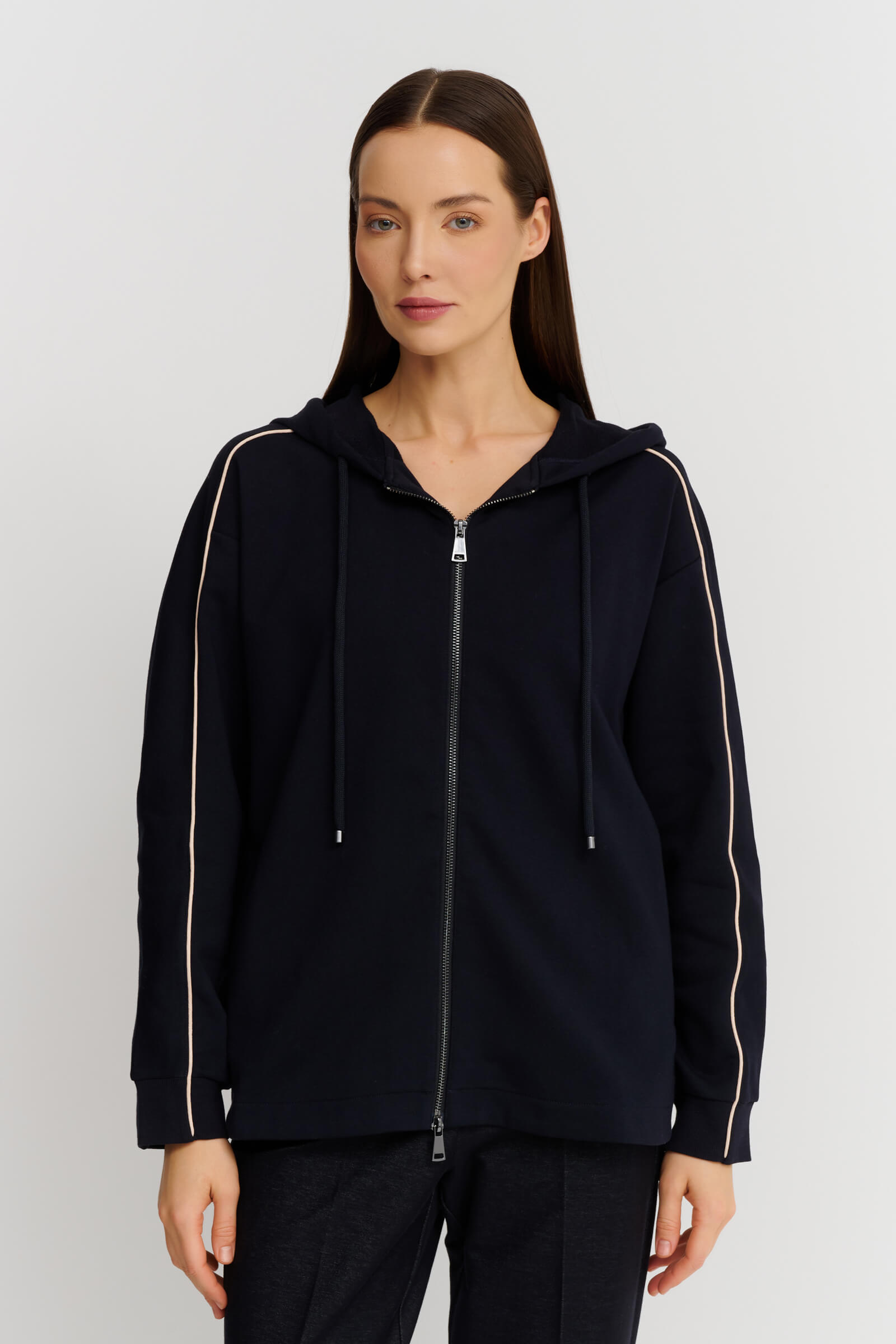 Хлопковая толстовка на молнии Бренд Max Mara Изображение 2