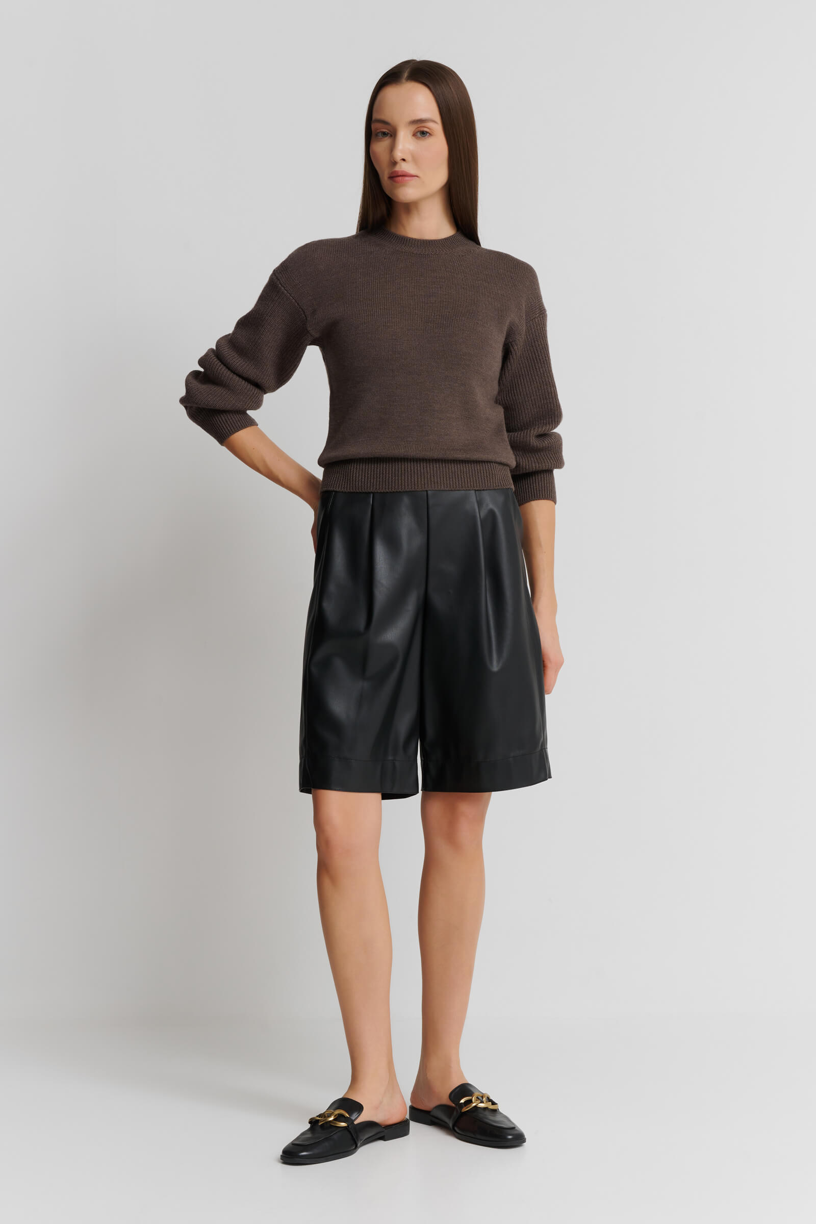Шорты из экокожи Бренд Max Mara Изображение 4