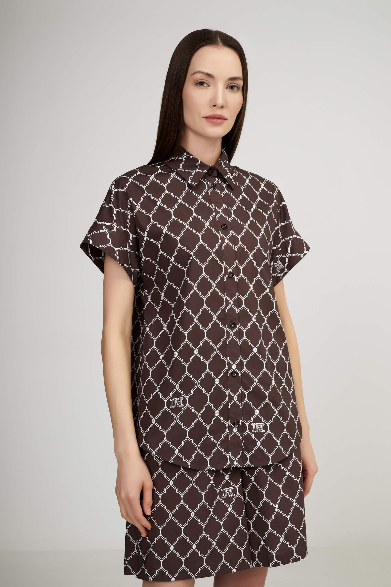 Хлопковая рубашка с коротким рукавом Бренд Max Mara Изображение 2