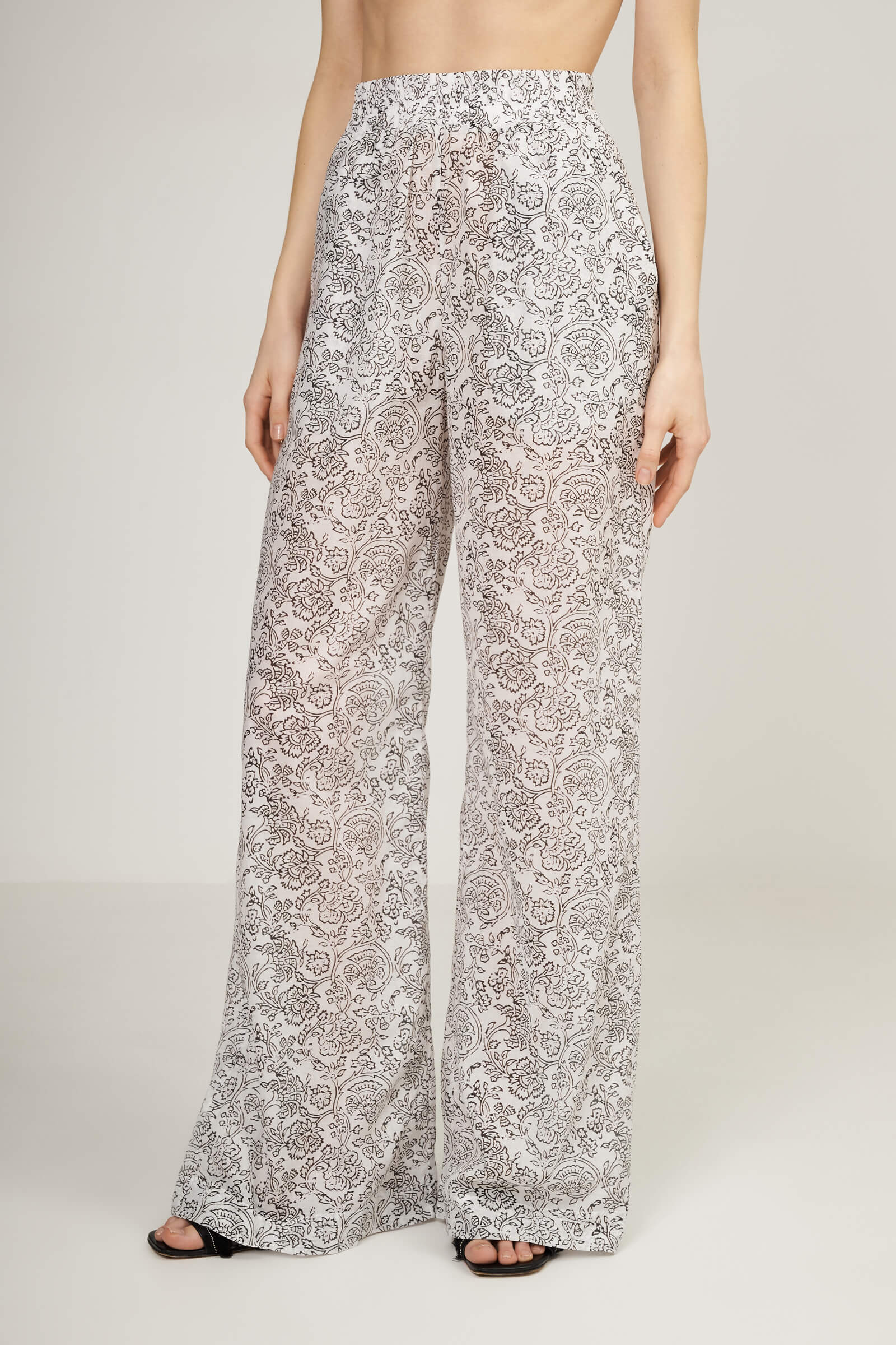 Хлопковые свободные брюки Бренд Ermanno Scervino Изображение 2
