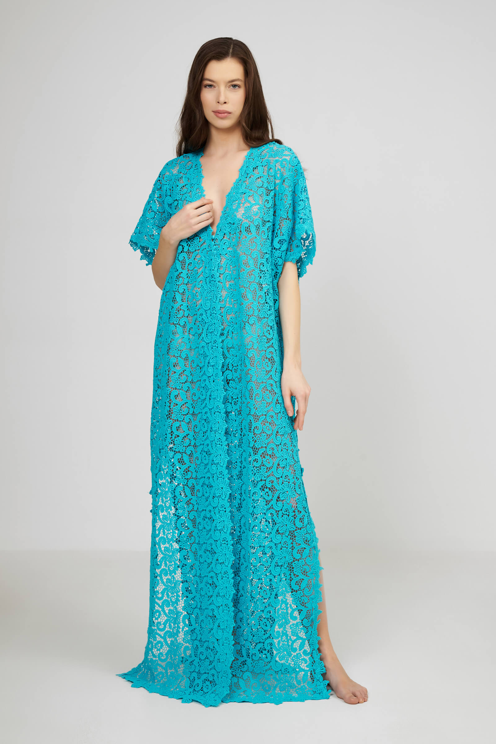 Длинная кружевная туника из хлопка Бренд Ermanno Scervino Изображение 4