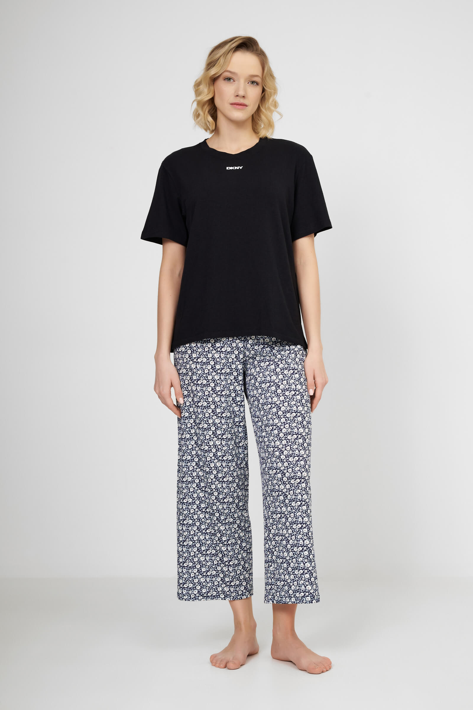 Пижамная футболка из смесового хлопка Бренд DKNY Изображение 4