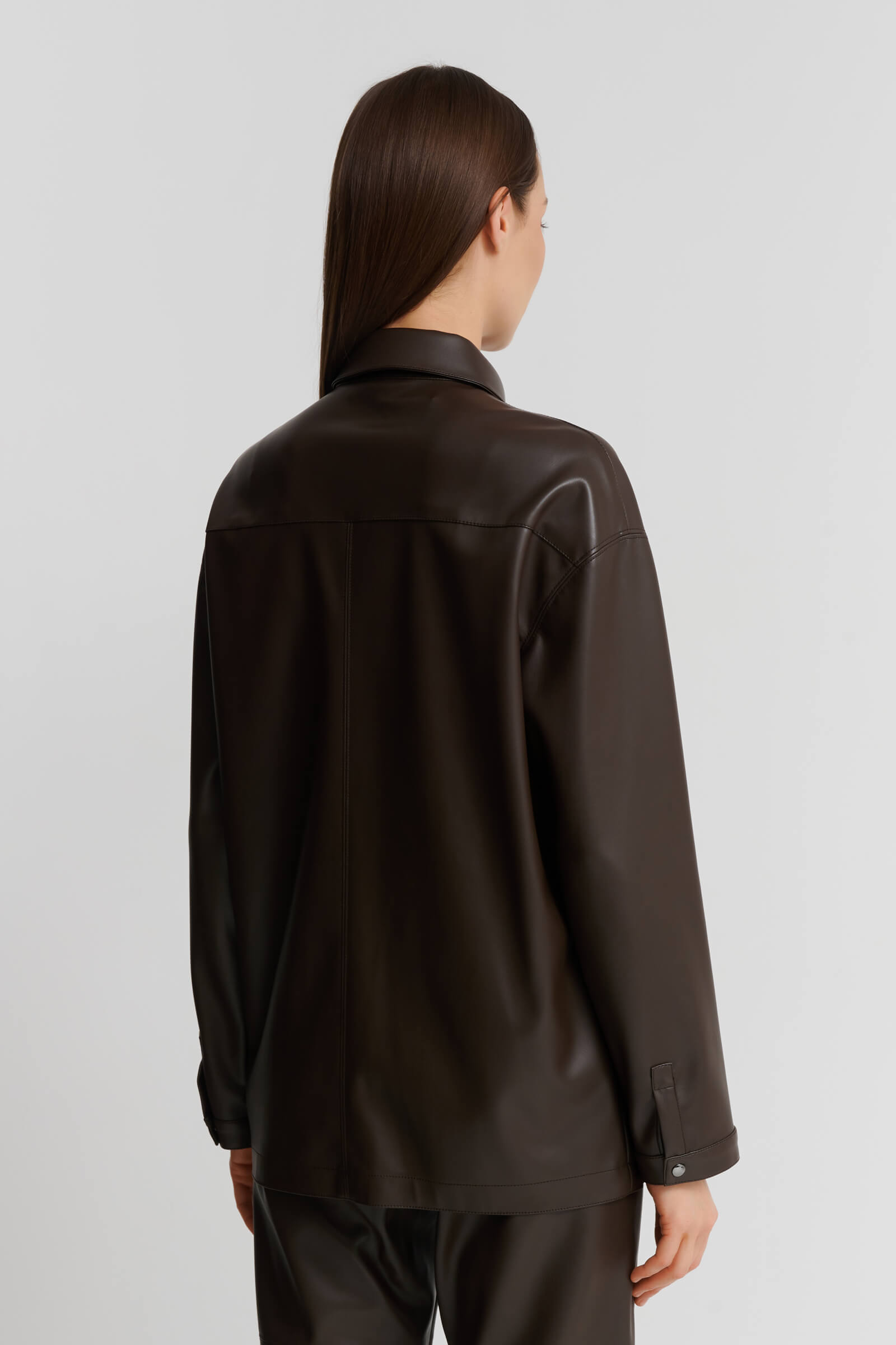 Рубашка из экокожи Бренд Max Mara Изображение 3