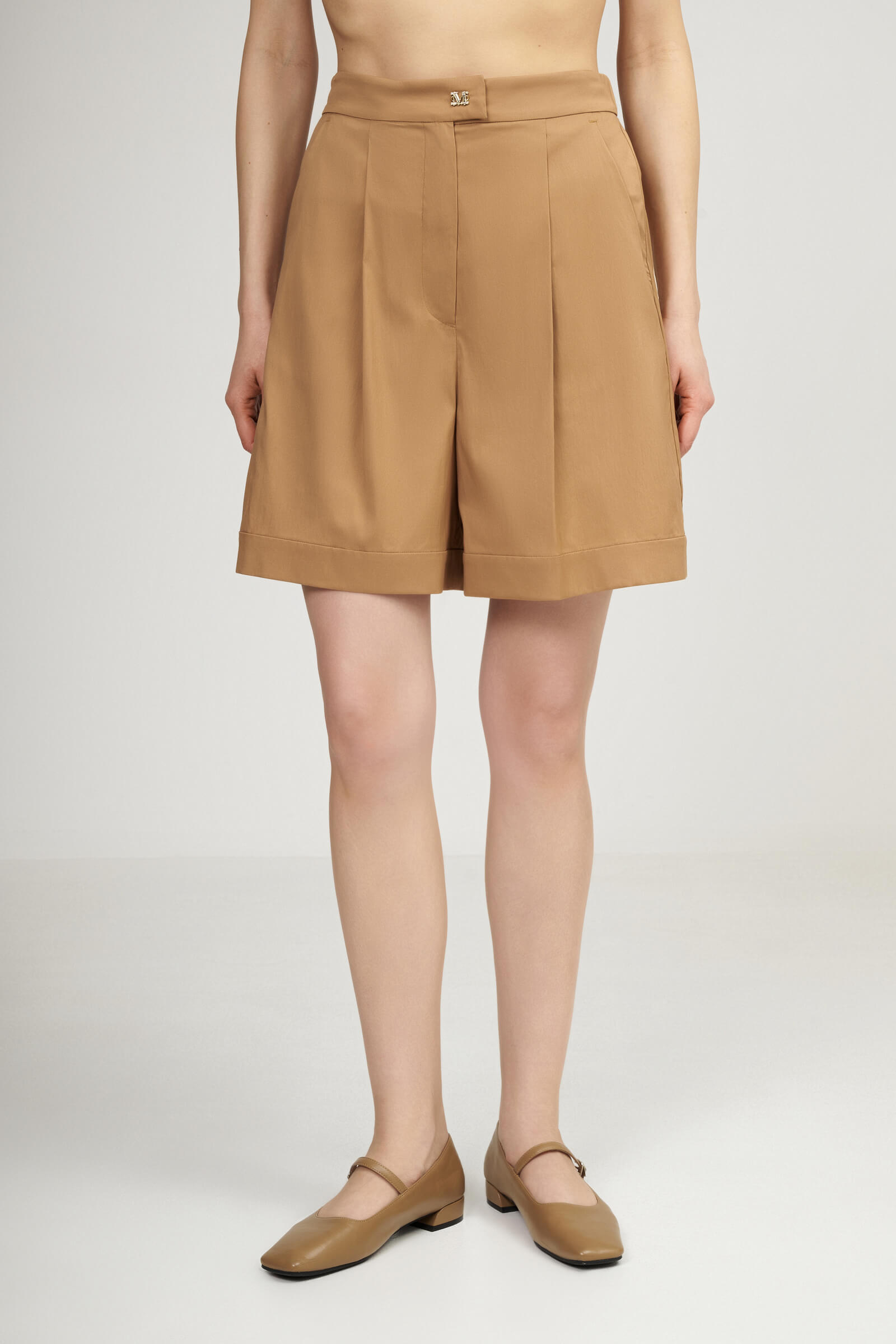 Хлопковые шорты-бермуды на резинке на спине Бренд Max Mara Изображение 2