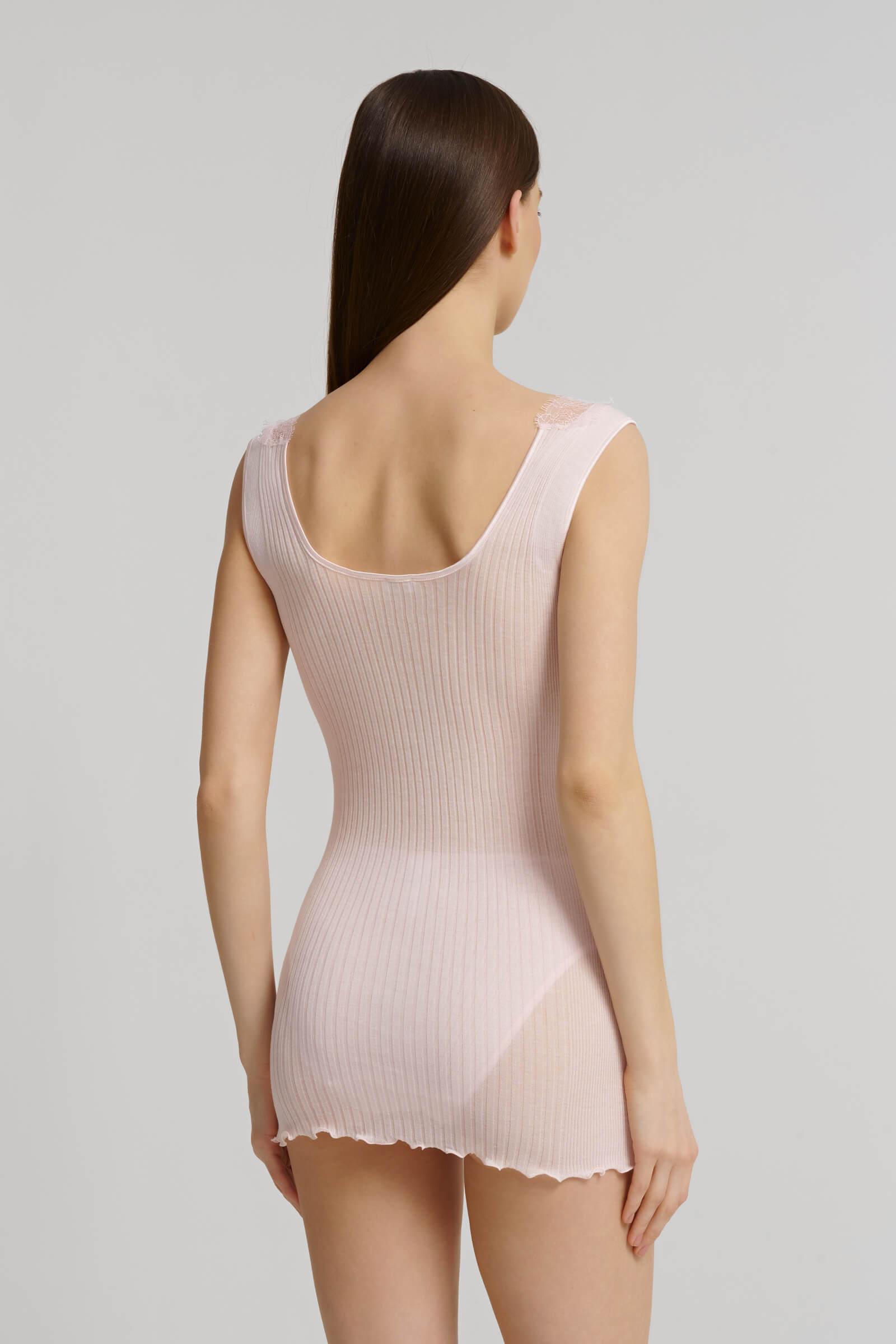 Хлопковая майка с кружевом Бренд Zimmerli Изображение 3
