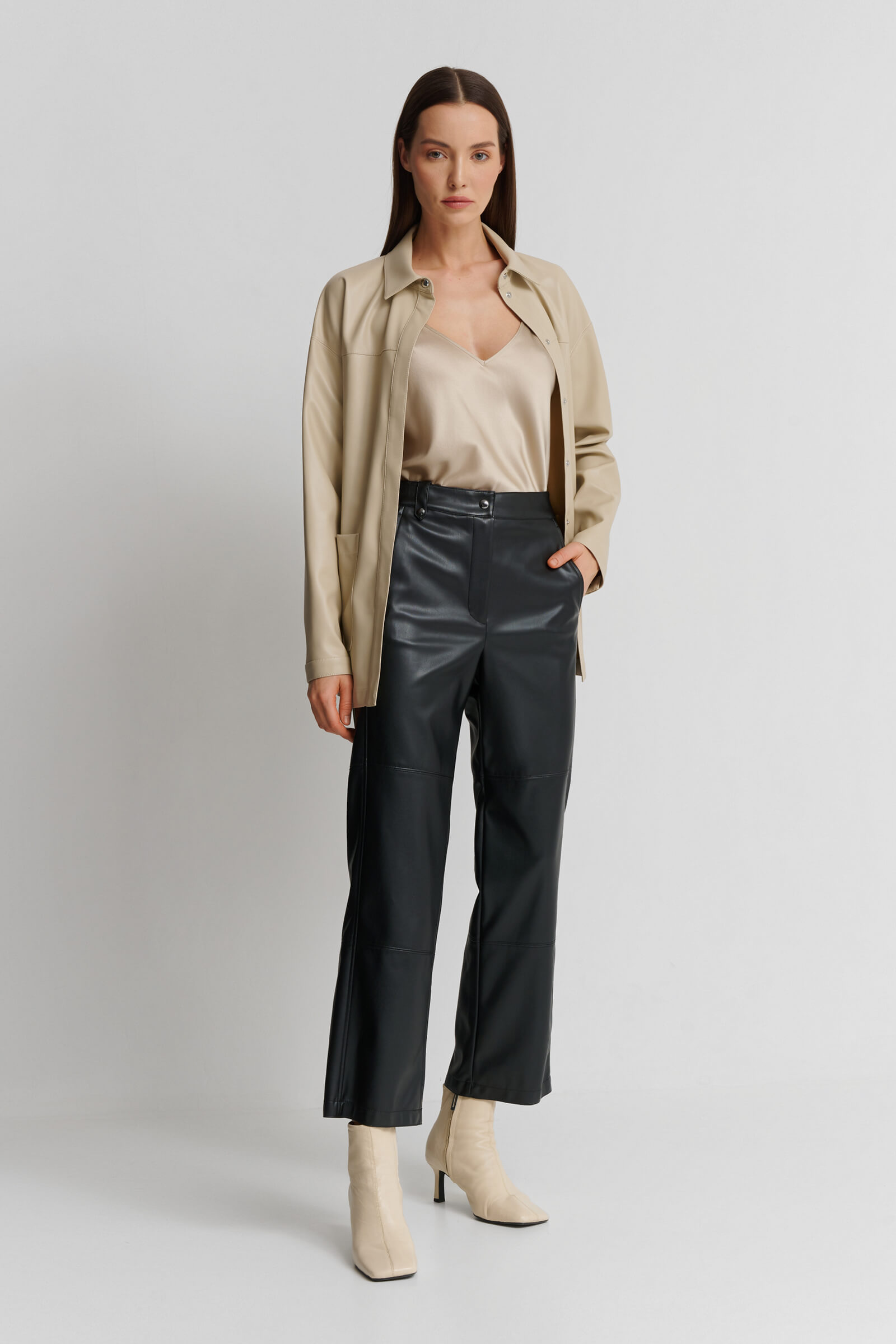 Брюки из экокожи Бренд Max Mara Изображение 4