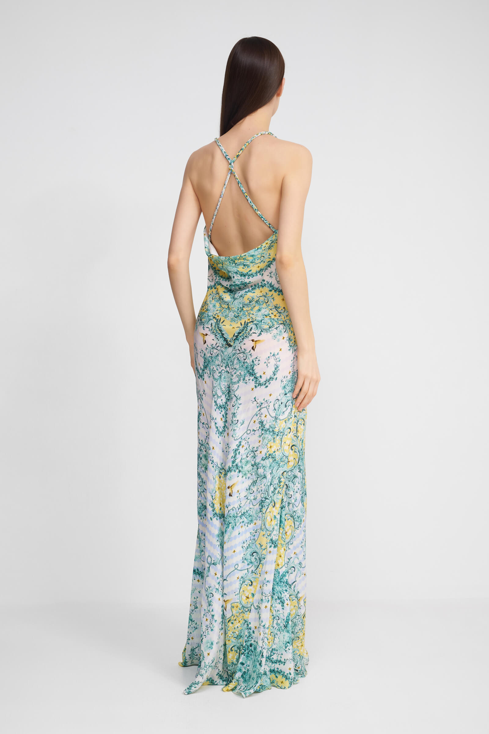 Платье с открытой спиной с добавлением шелка Бренд KORE Collections Изображение 3