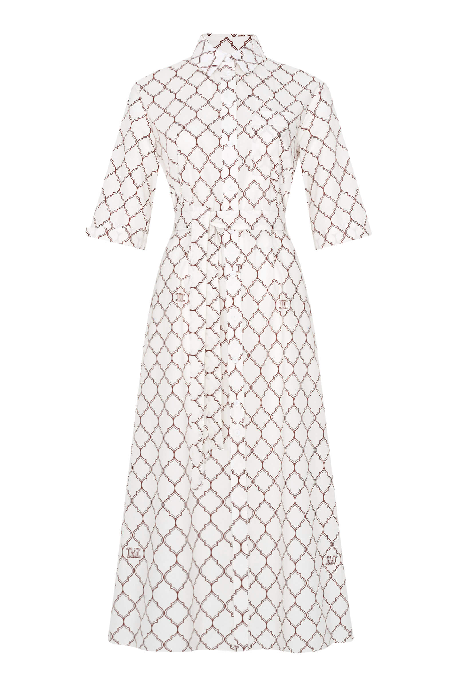Платье-рубашка из 100% хлопка Бренд Max Mara