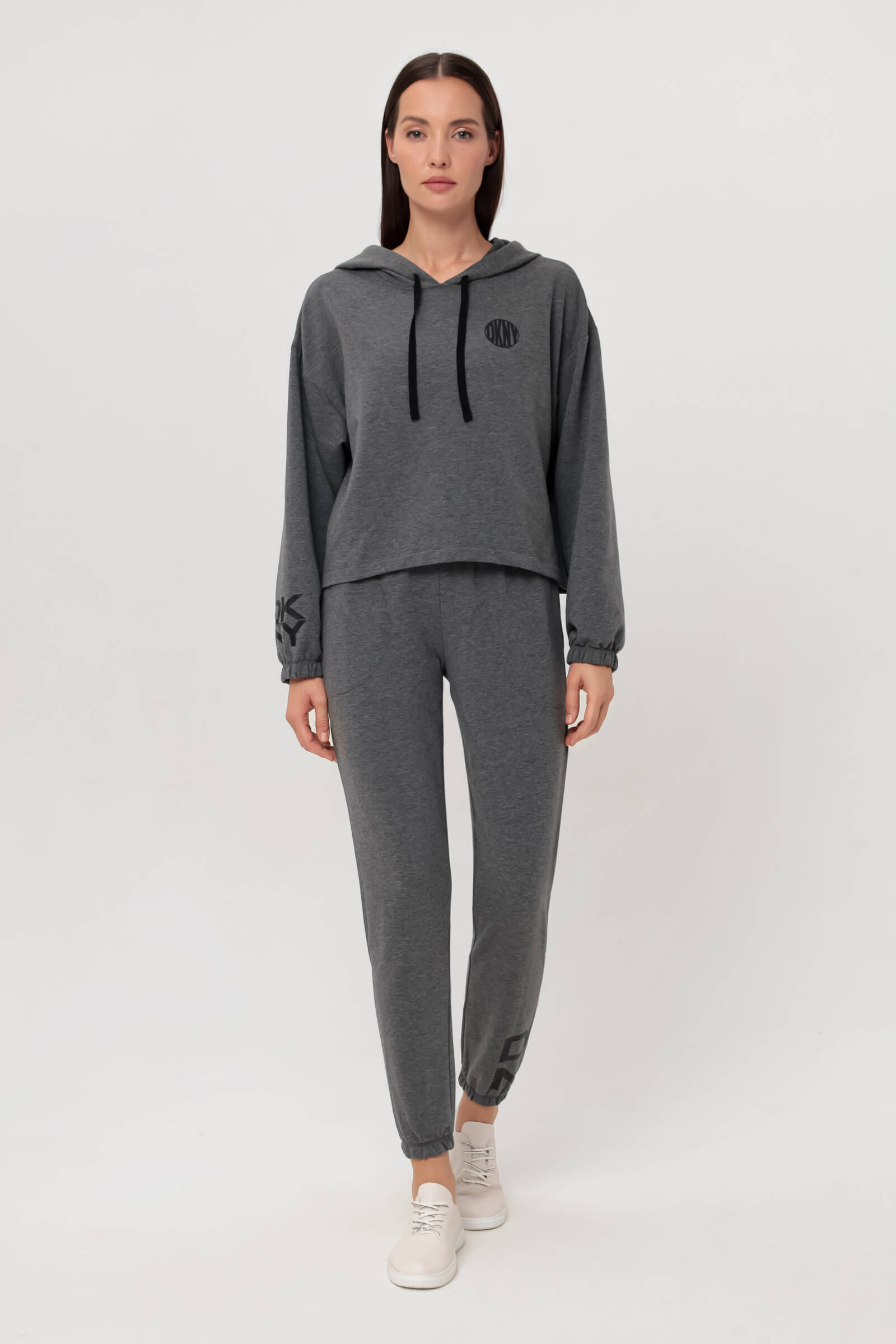Хлопковые джоггеры на завязках Бренд DKNY Изображение 4