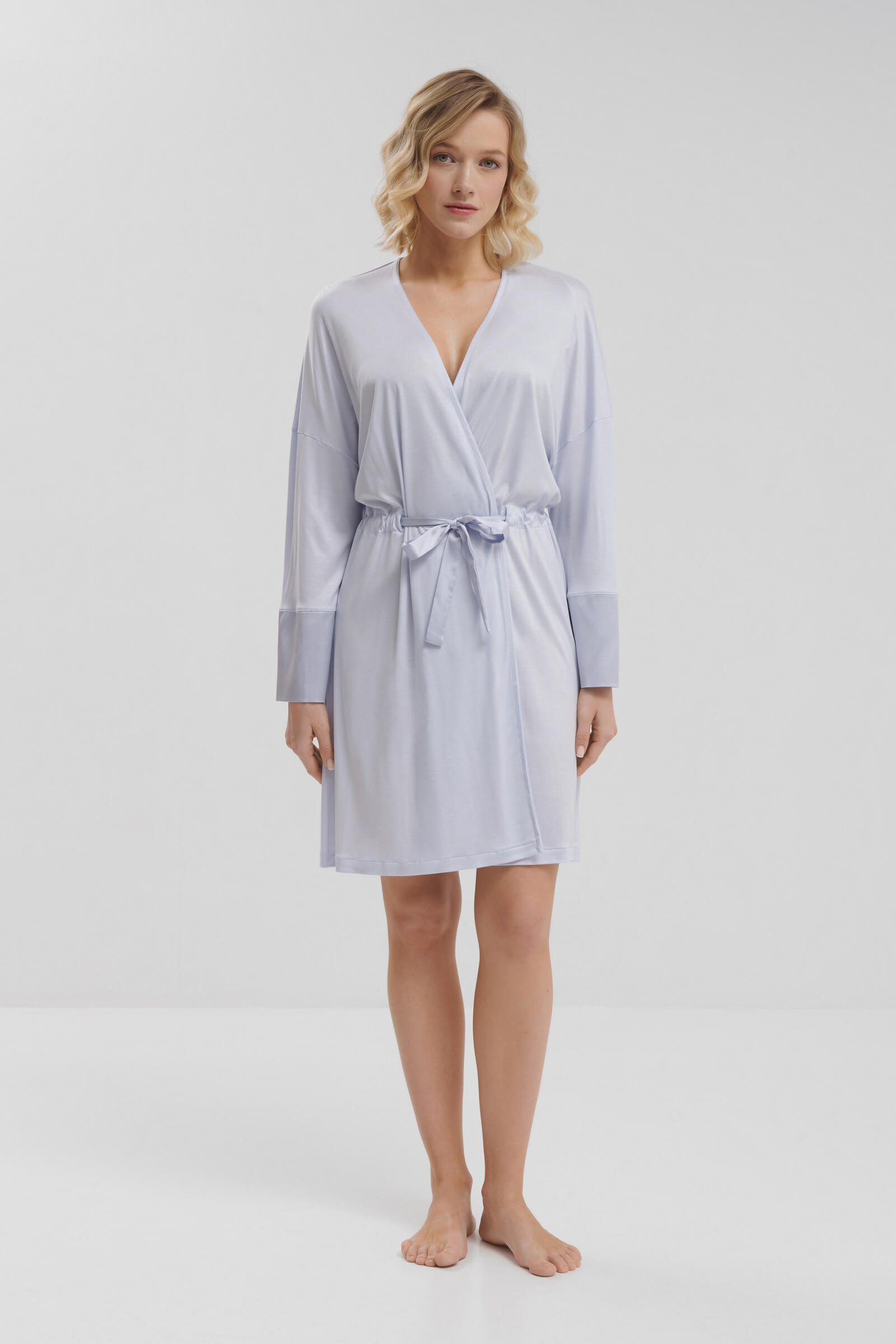 Короткий халат с добавлением шелка Бренд Zimmerli Изображение 2