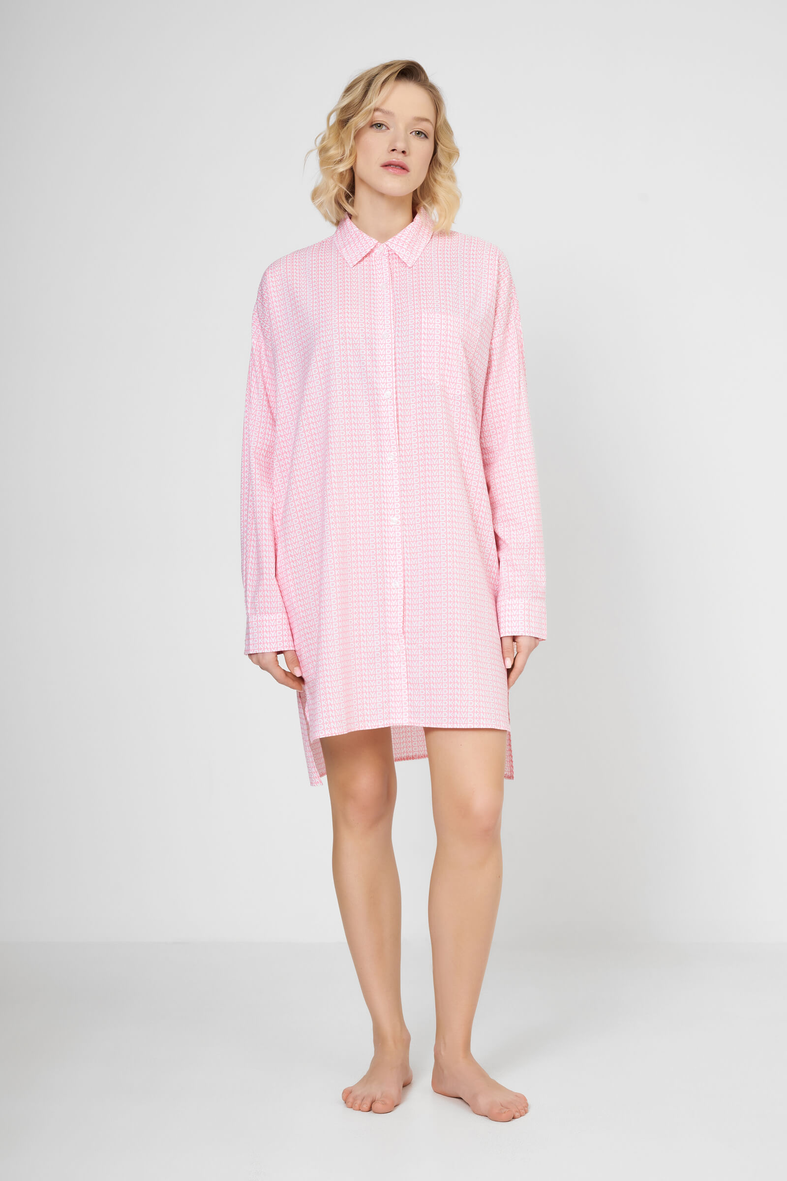 Короткая ночная рубашка из хлопка Бренд DKNY Изображение 2