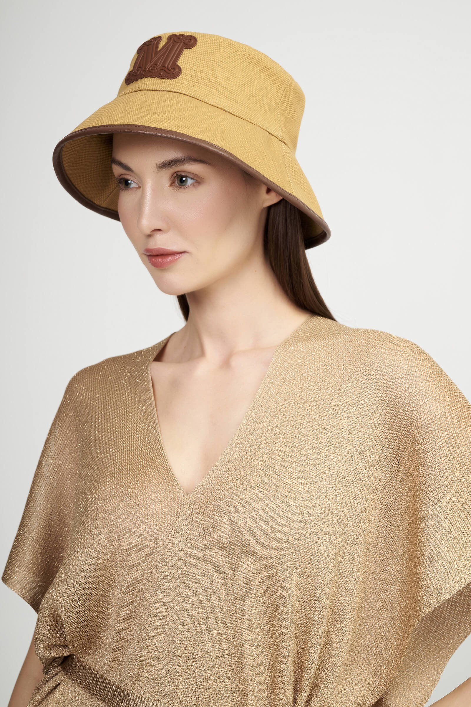 Хлопковая панама с логотипом Бренд Max Mara Изображение 3
