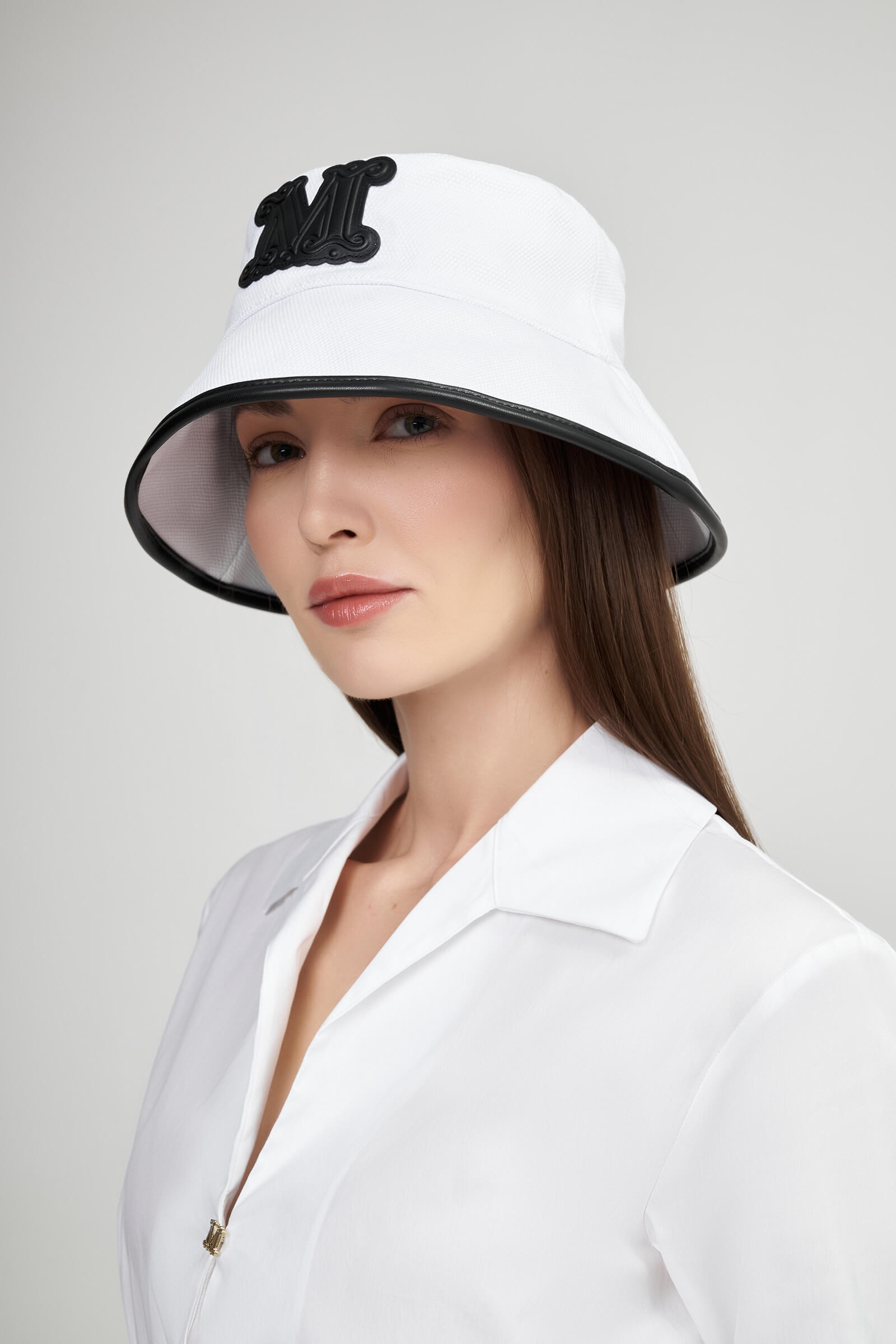 Хлопковая панама с логотипом Бренд Max Mara Изображение 3