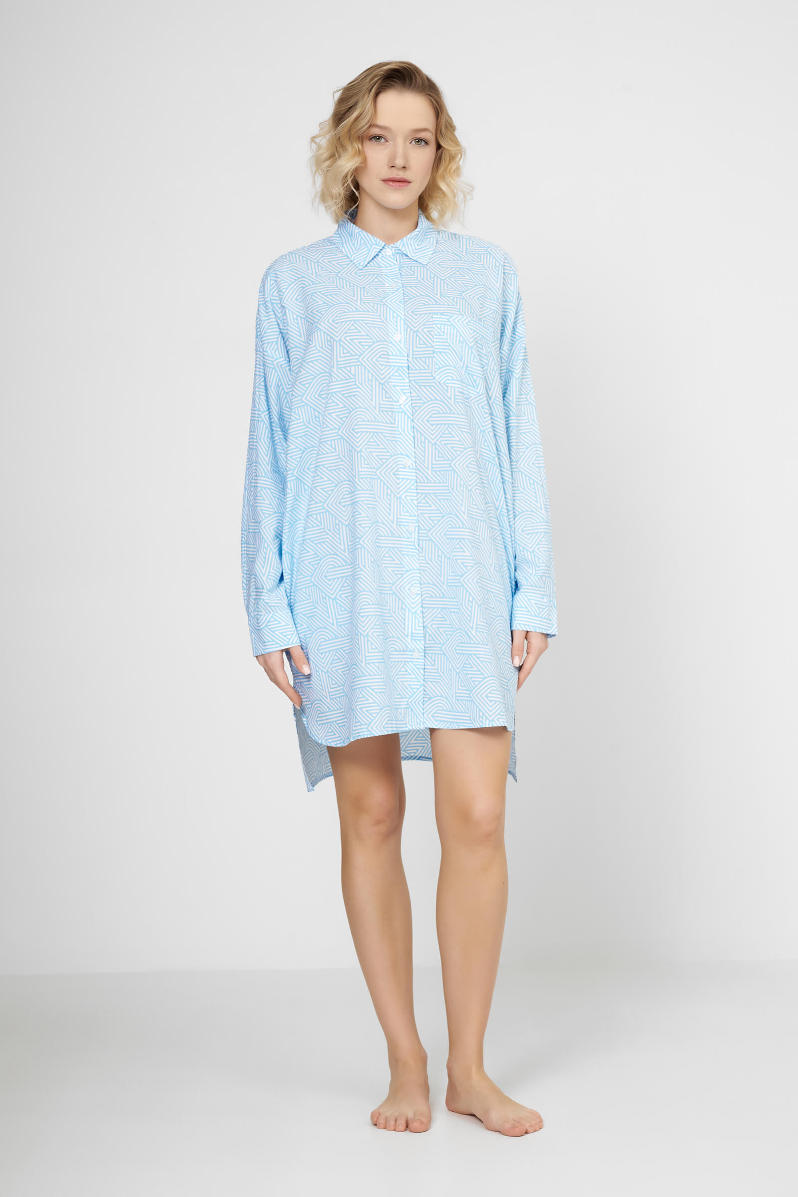 Короткая ночная рубашка из хлопка Бренд DKNY Изображение 2