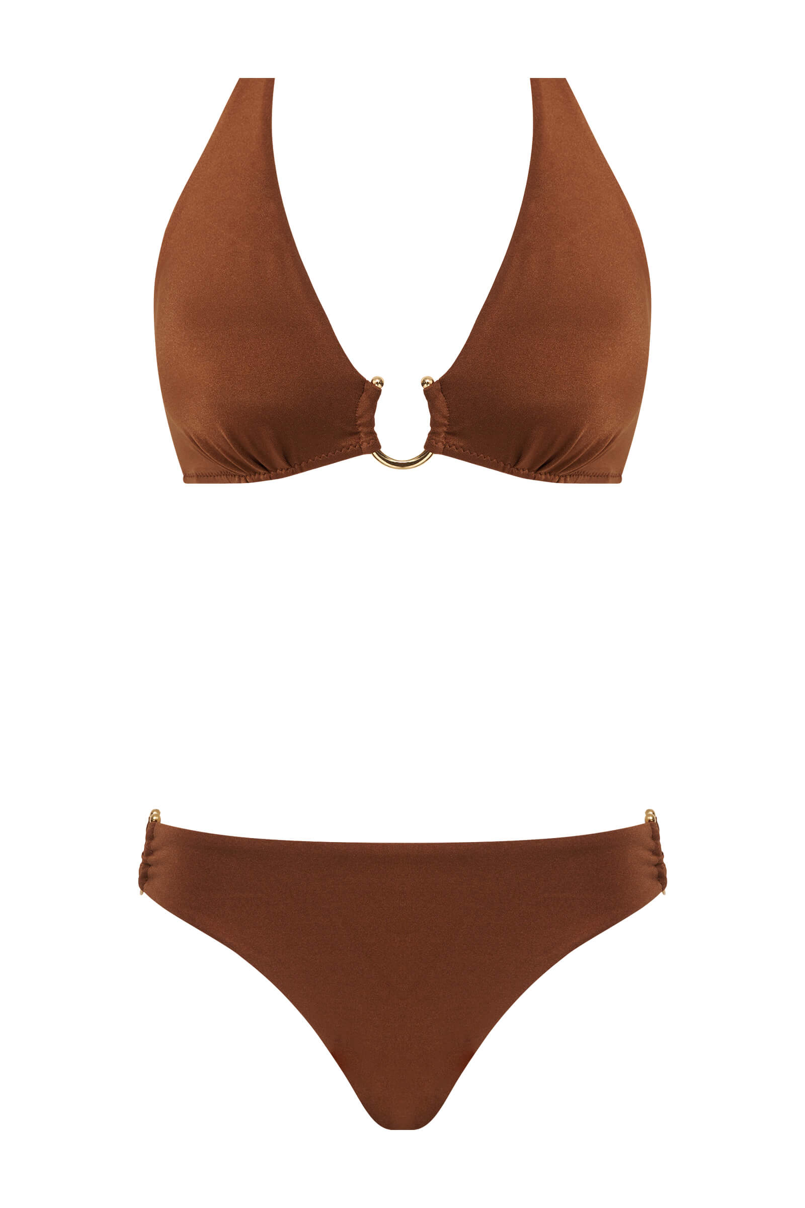 Раздельный купальник без косточек с металлическим декором Бренд Miss Bikini