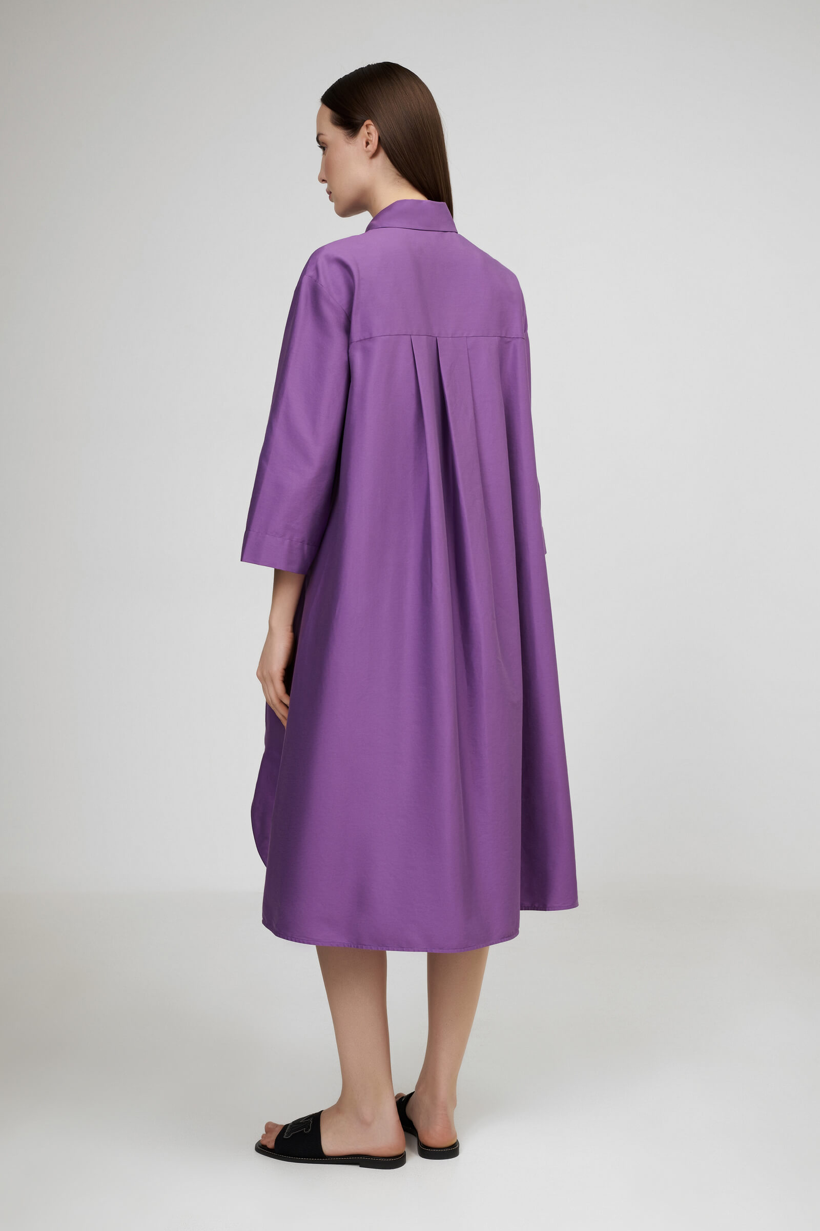 Хлопковое платье-рубашка Бренд Max Mara Изображение 3