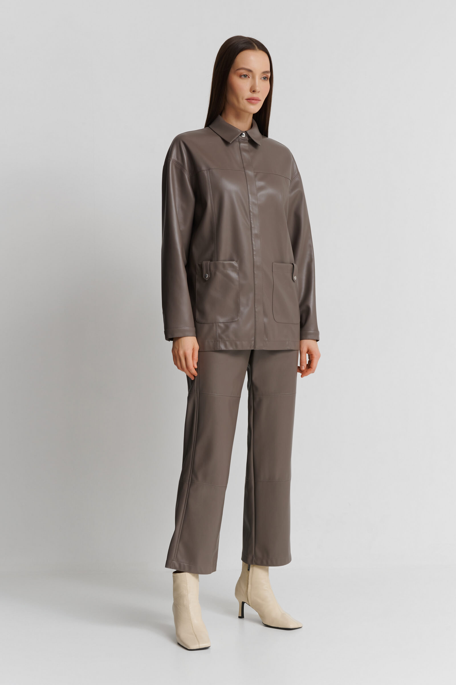 Рубашка из экокожи Бренд Max Mara Изображение 5