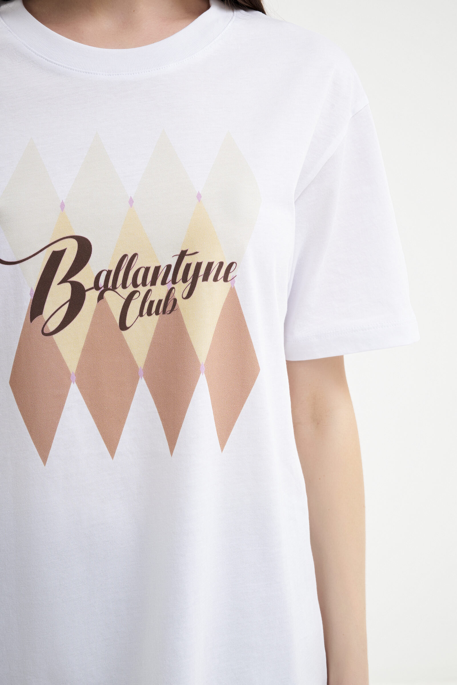 Хлопковая футболка с принтом Бренд BALLANTYNE Изображение 5
