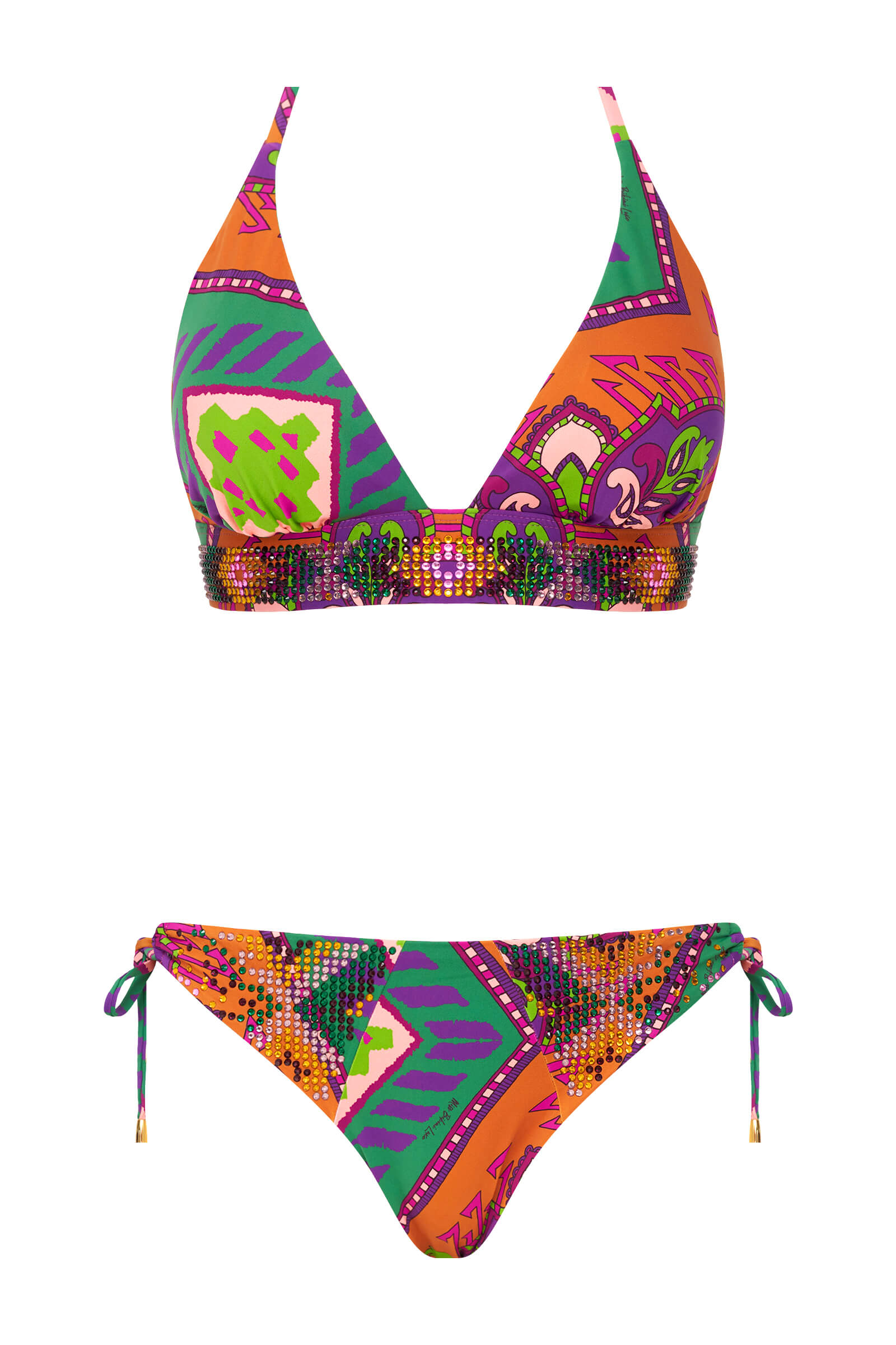 Раздельный купальник без косточек со стразами Бренд Miss Bikini