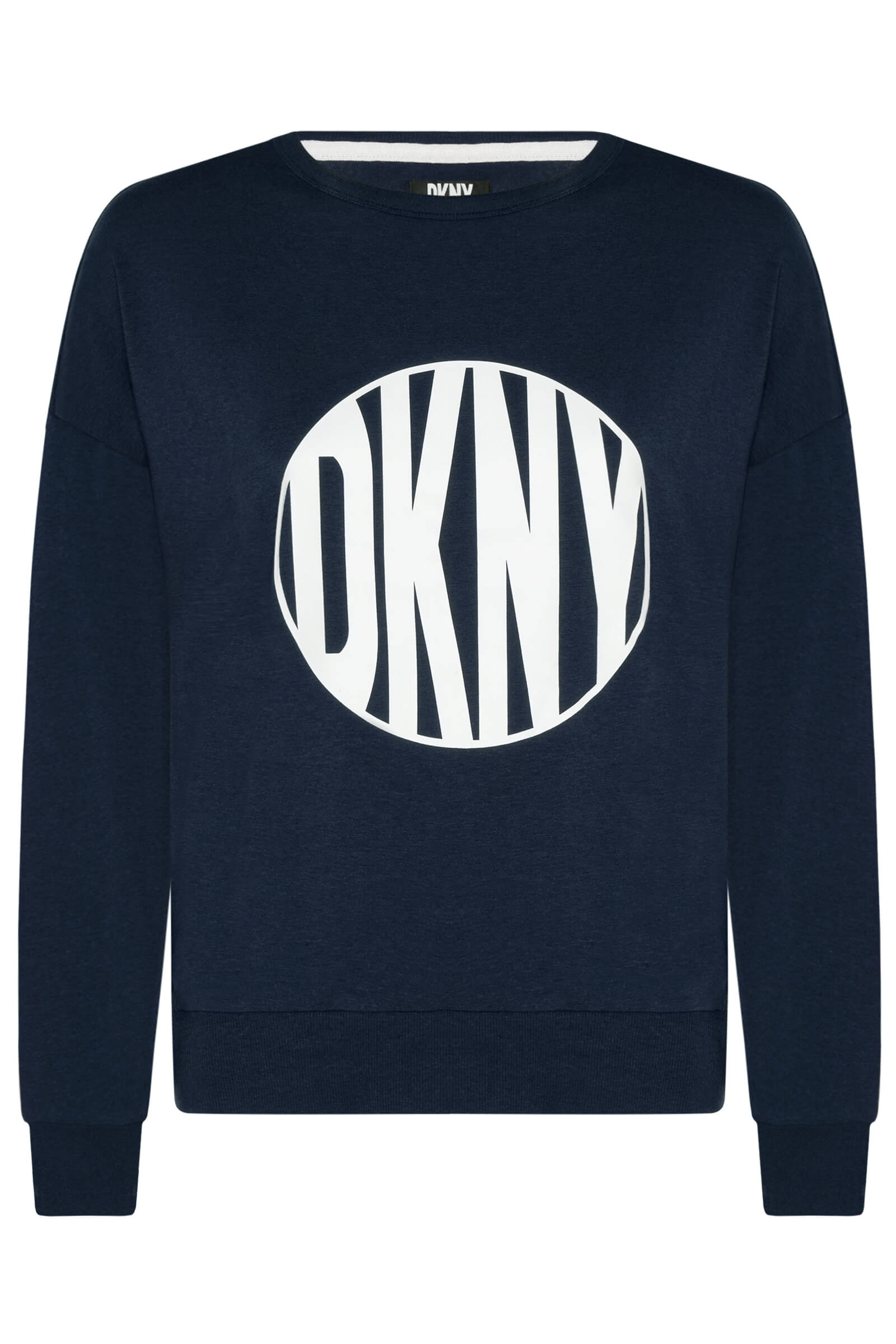 Хлопковый свитшот с логотипом Бренд DKNY