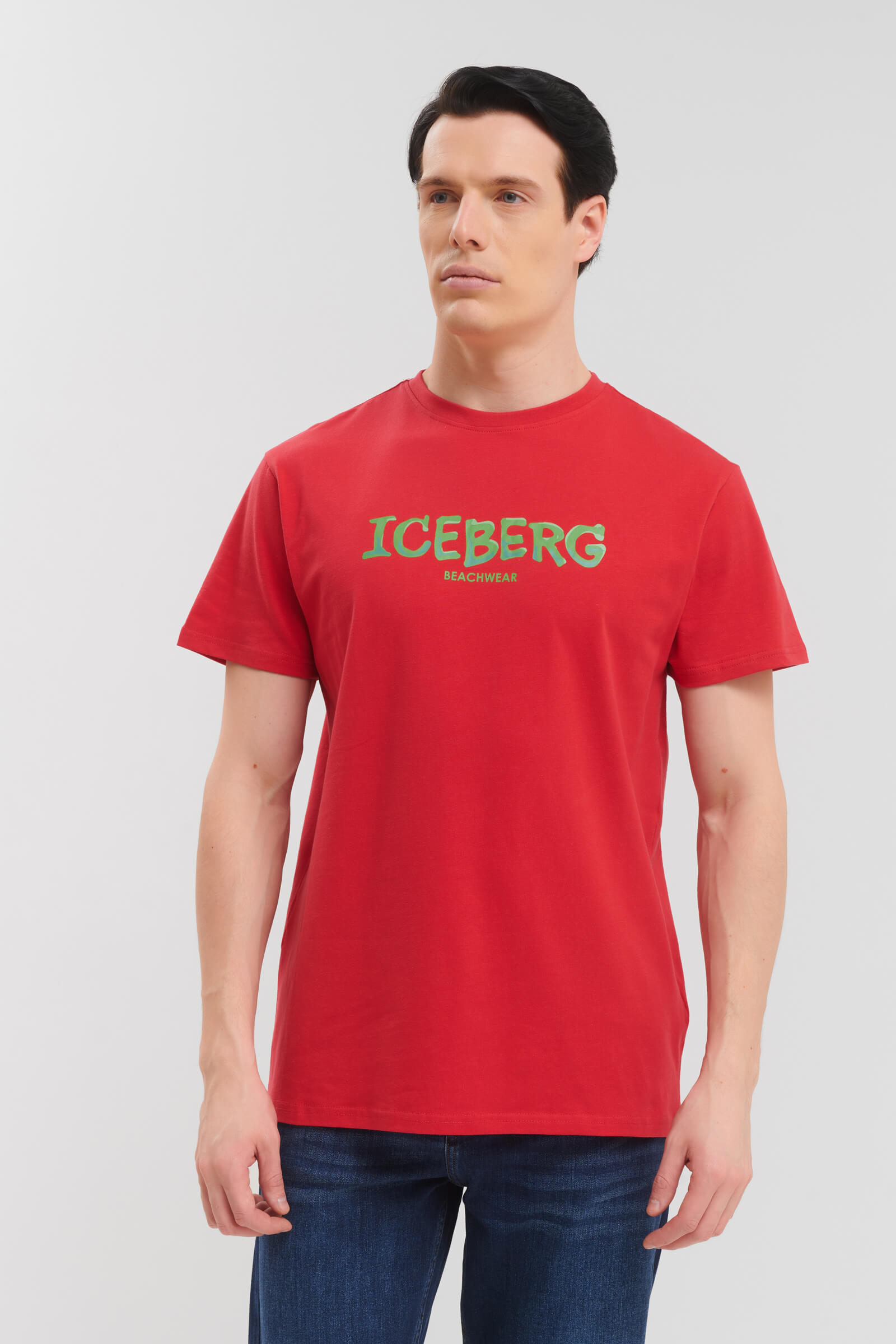 Хлопковая футболка с логотипом на груди Бренд Iceberg Изображение 2