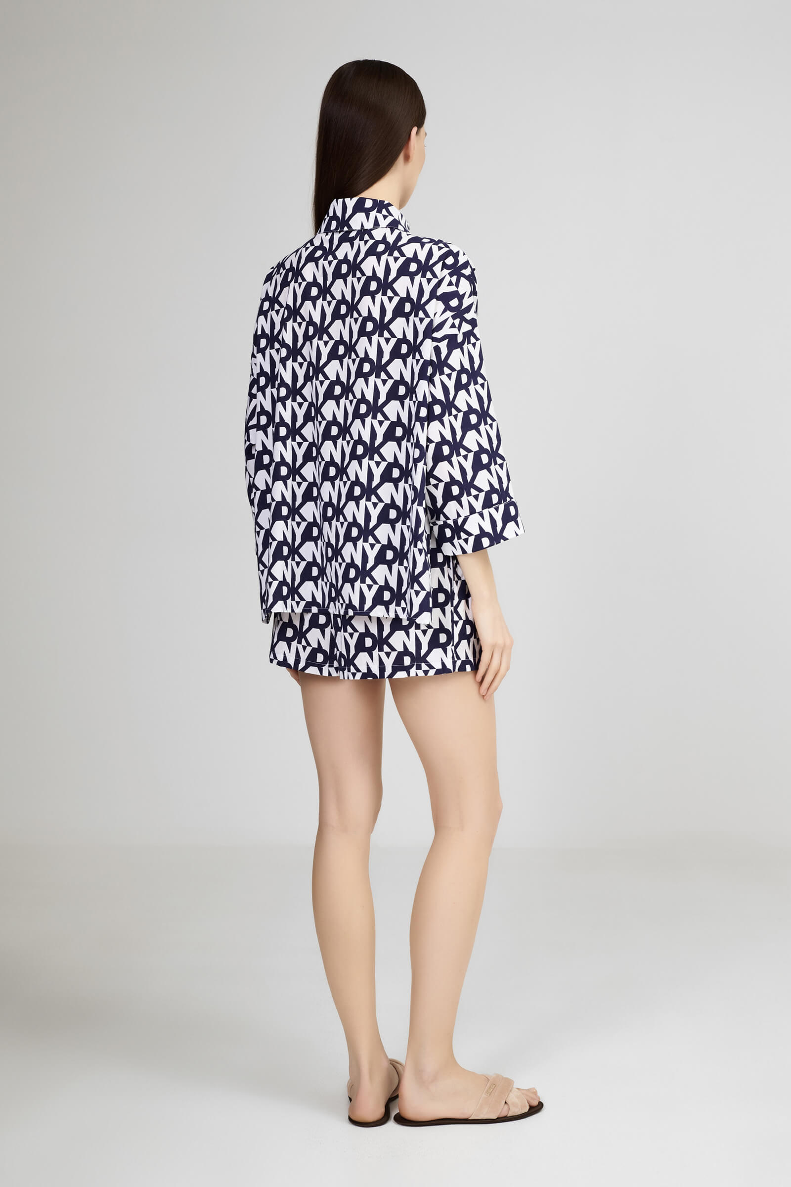Пижама из хлопка и вискозы Бренд DKNY Изображение 6