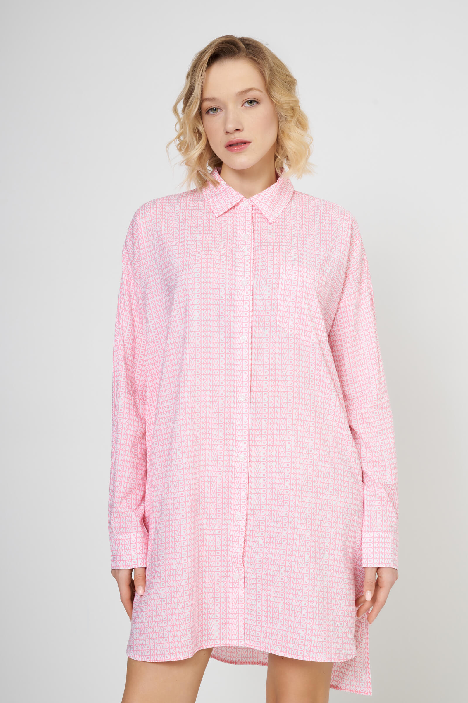 Короткая ночная рубашка из хлопка Бренд DKNY Изображение 4