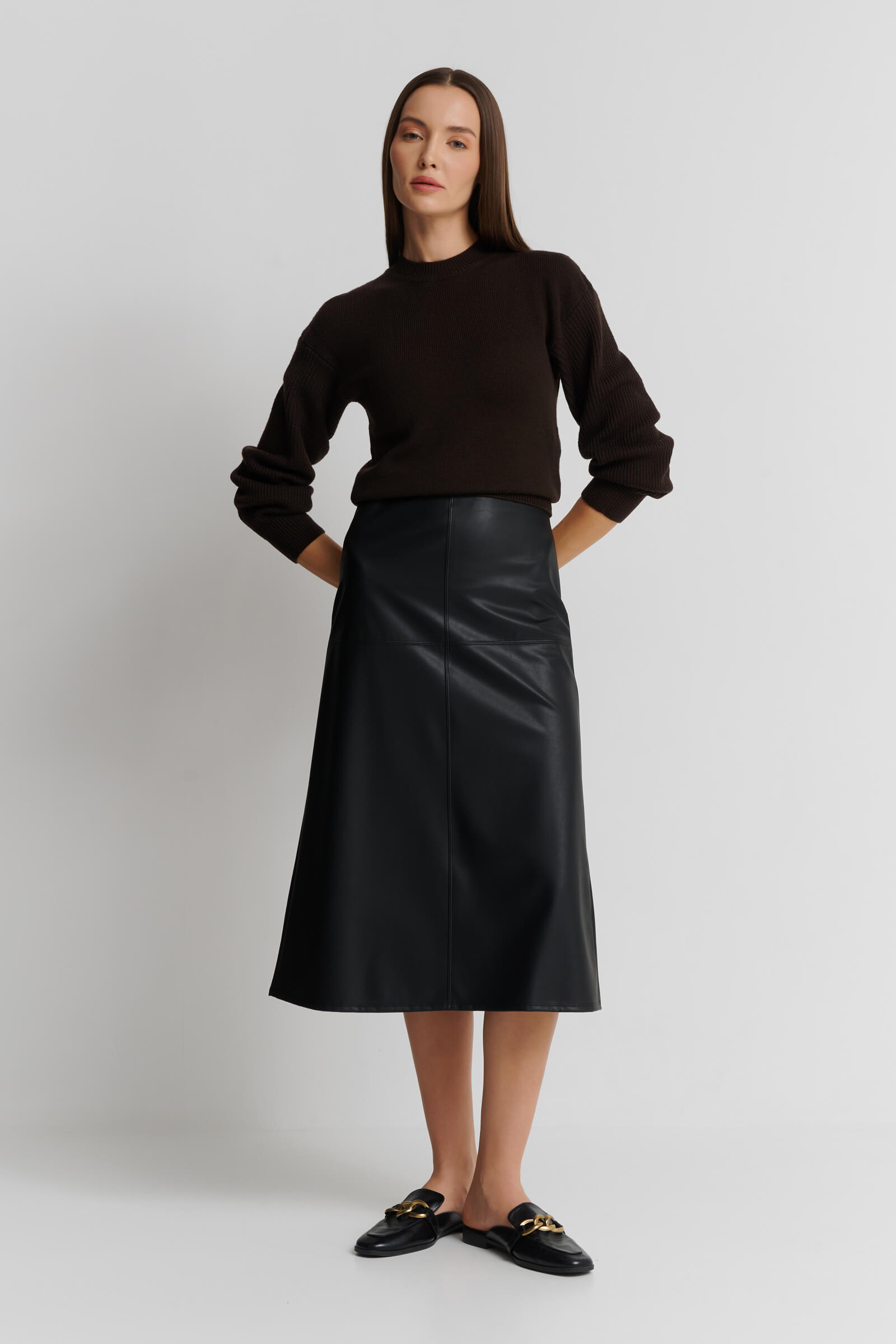 Юбка из экокожи Бренд Max Mara Изображение 4