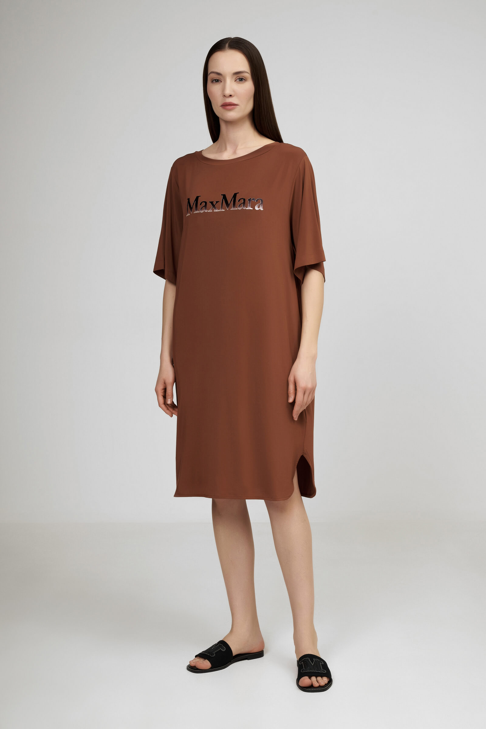 Платье-футболка из шелковистой вискозы Бренд Max Mara Изображение 2