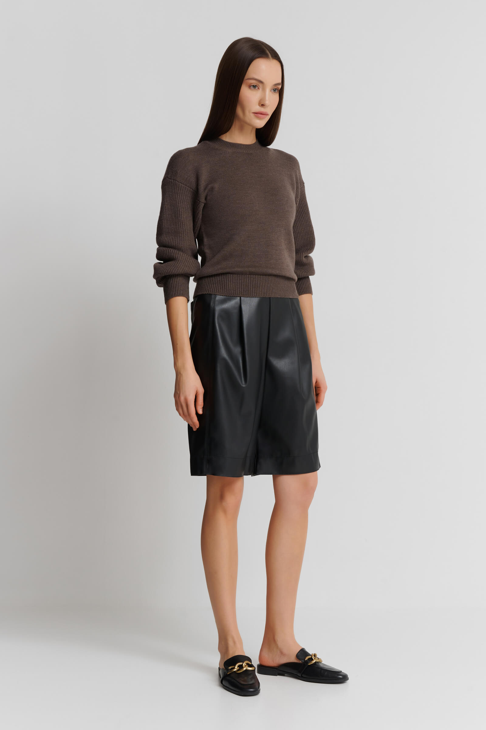Шорты из экокожи Бренд Max Mara Изображение 5