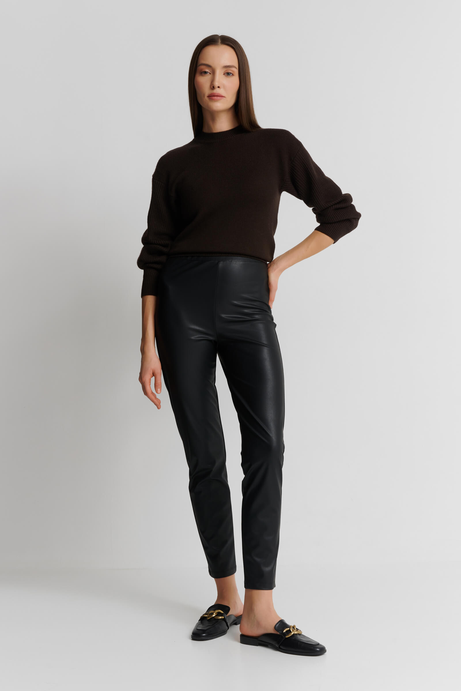 Брюки из экокожи Бренд Max Mara Изображение 4