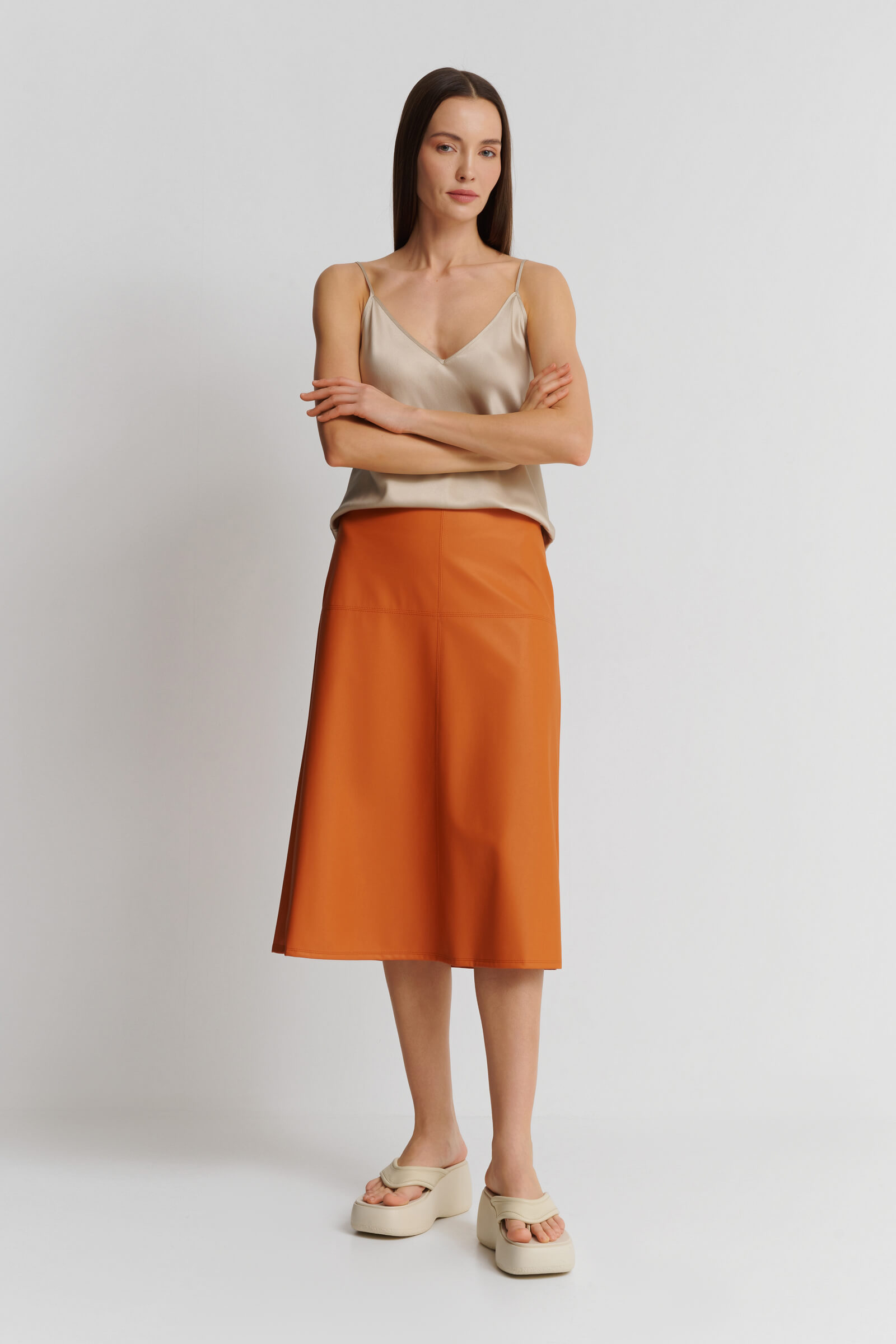 Юбка из экокожи Бренд Max Mara Изображение 4