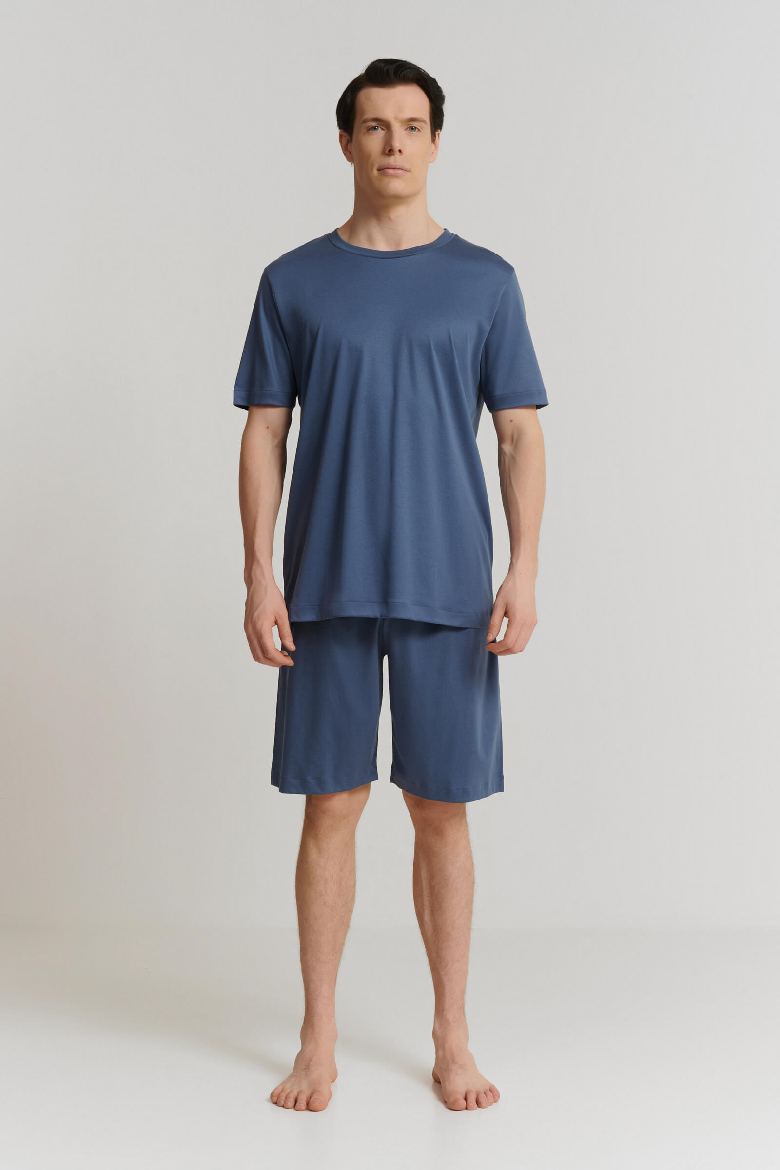 Короткая пижама из редкого хлопка Sea Island Бренд Zimmerli Изображение 3
