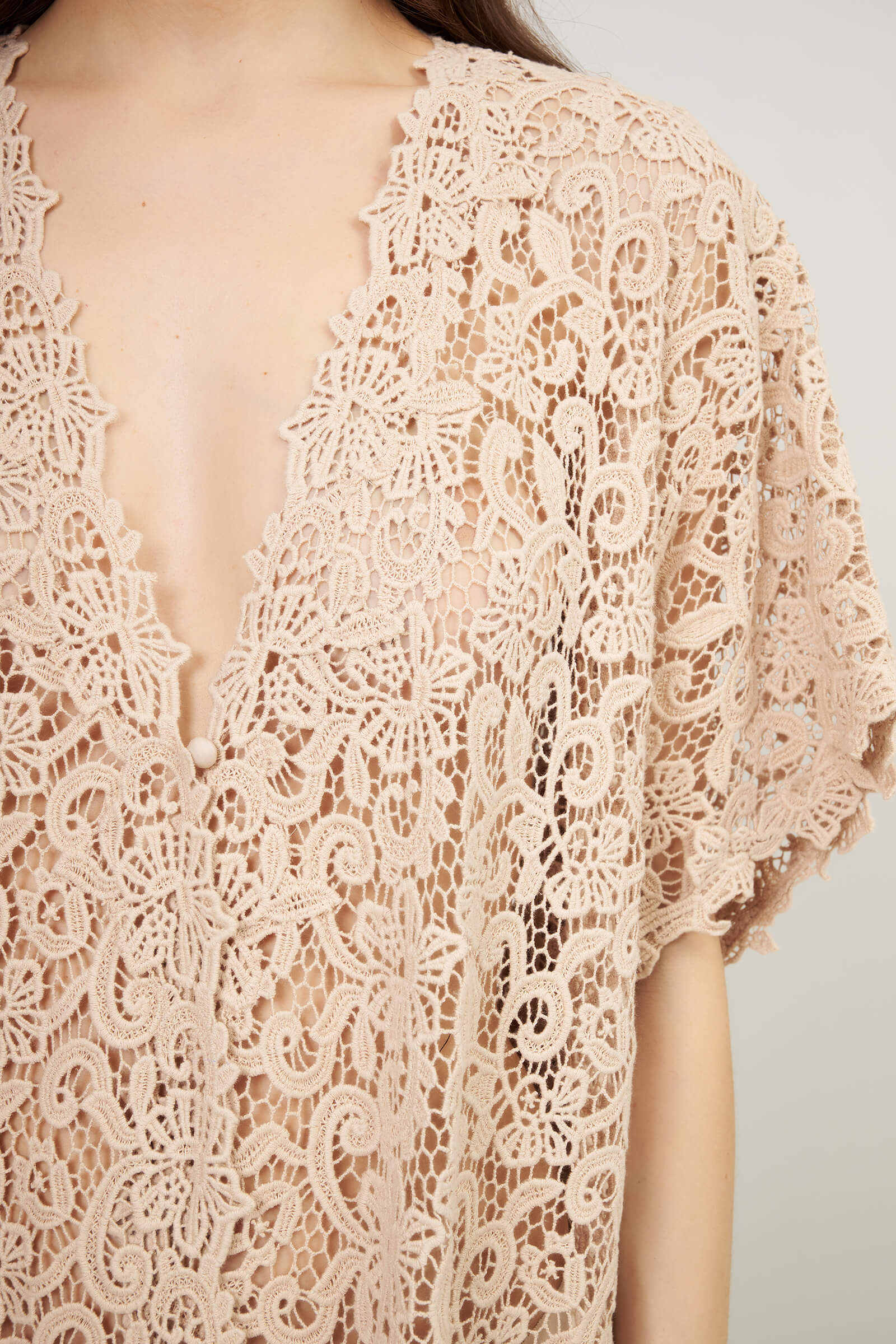 Длинная кружевная туника из хлопка Бренд Ermanno Scervino Изображение 5