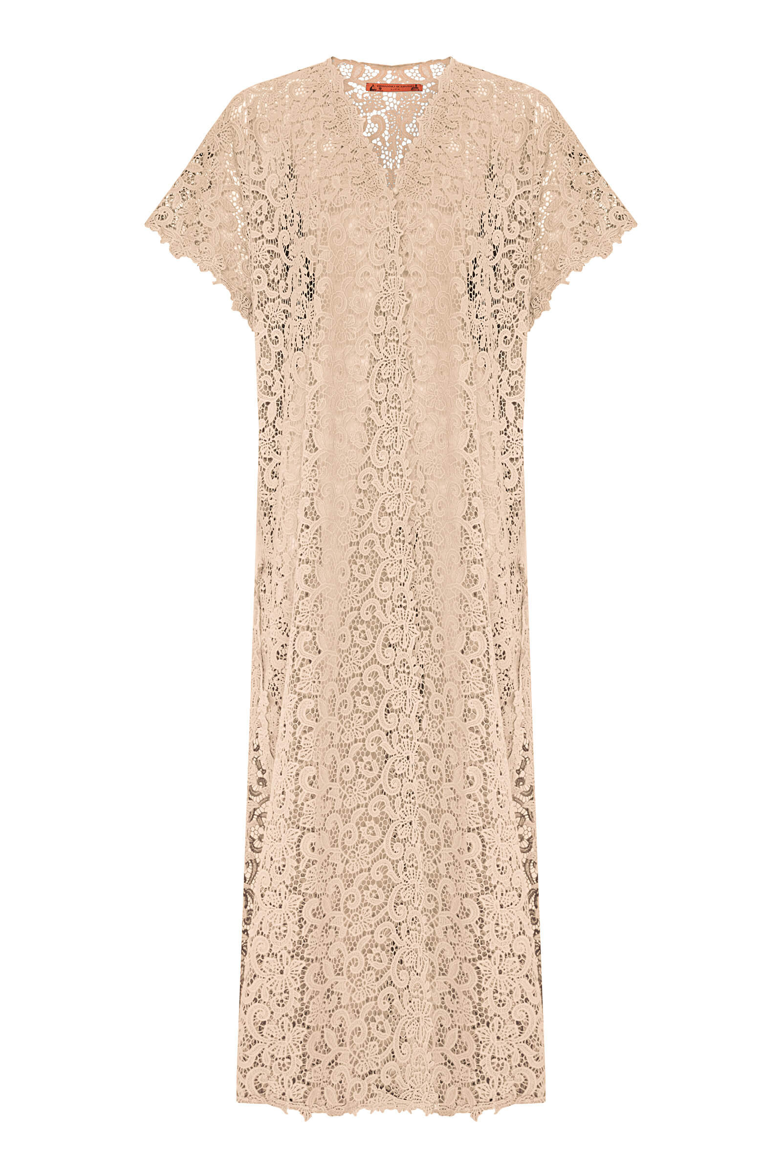 Длинная кружевная туника из хлопка Бренд Ermanno Scervino