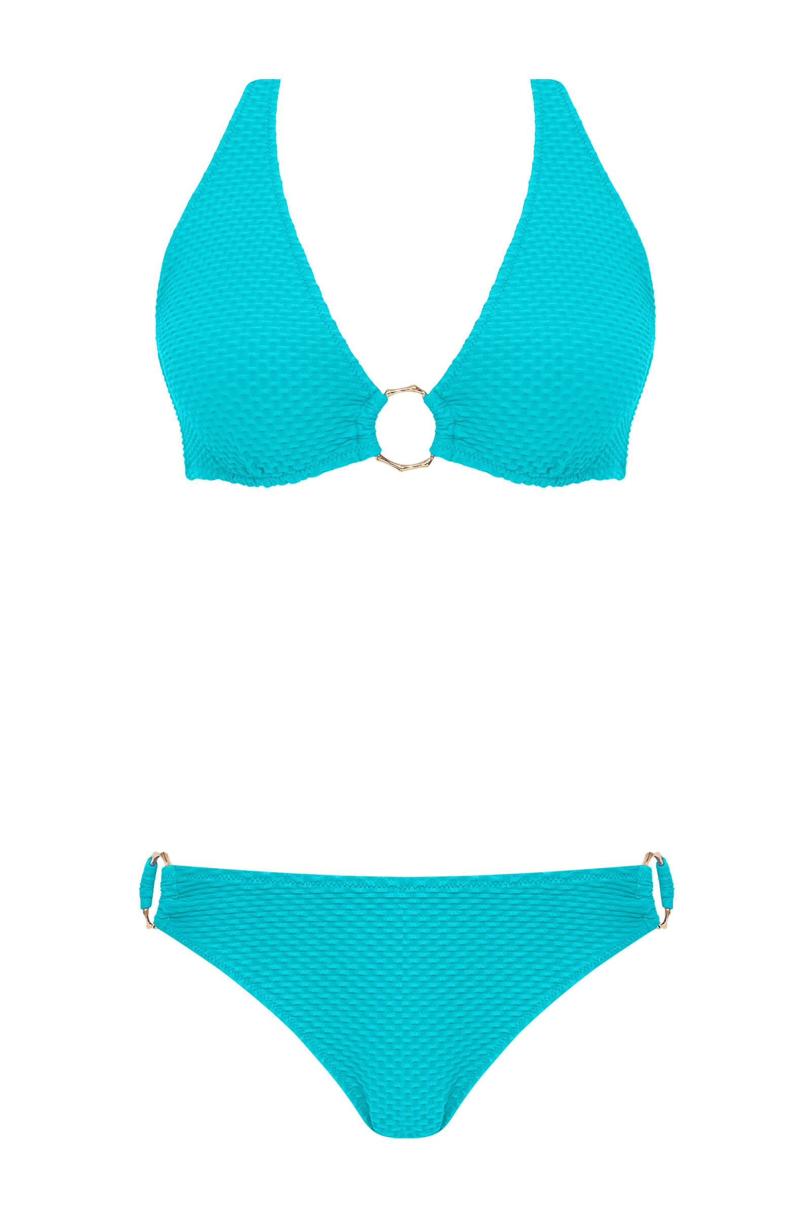 Раздельный купальник без косточек с золотистыми кольцами Бренд Miss Bikini