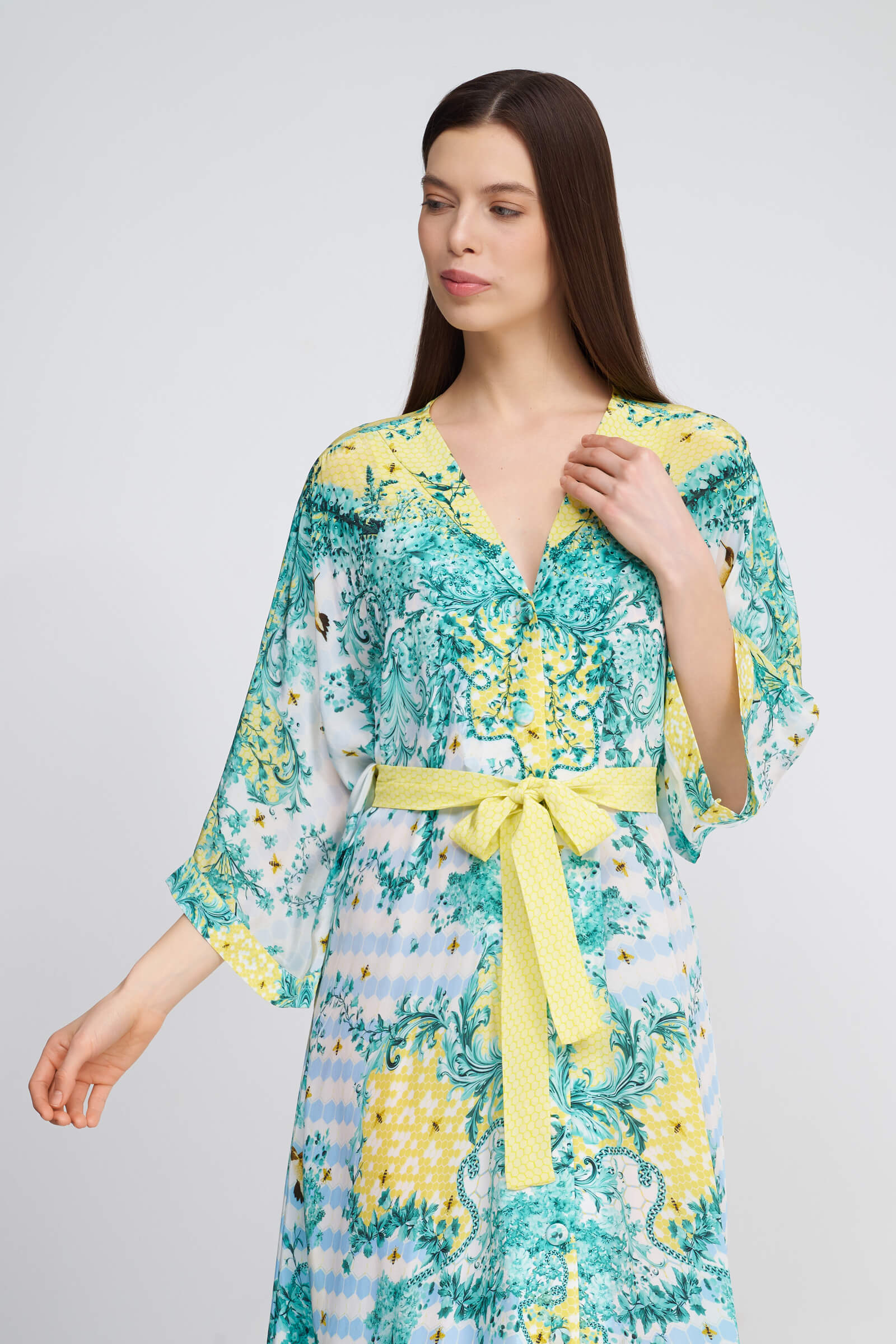 Платье-рубашка с добавлением шелка Бренд KORE Collections Изображение 4