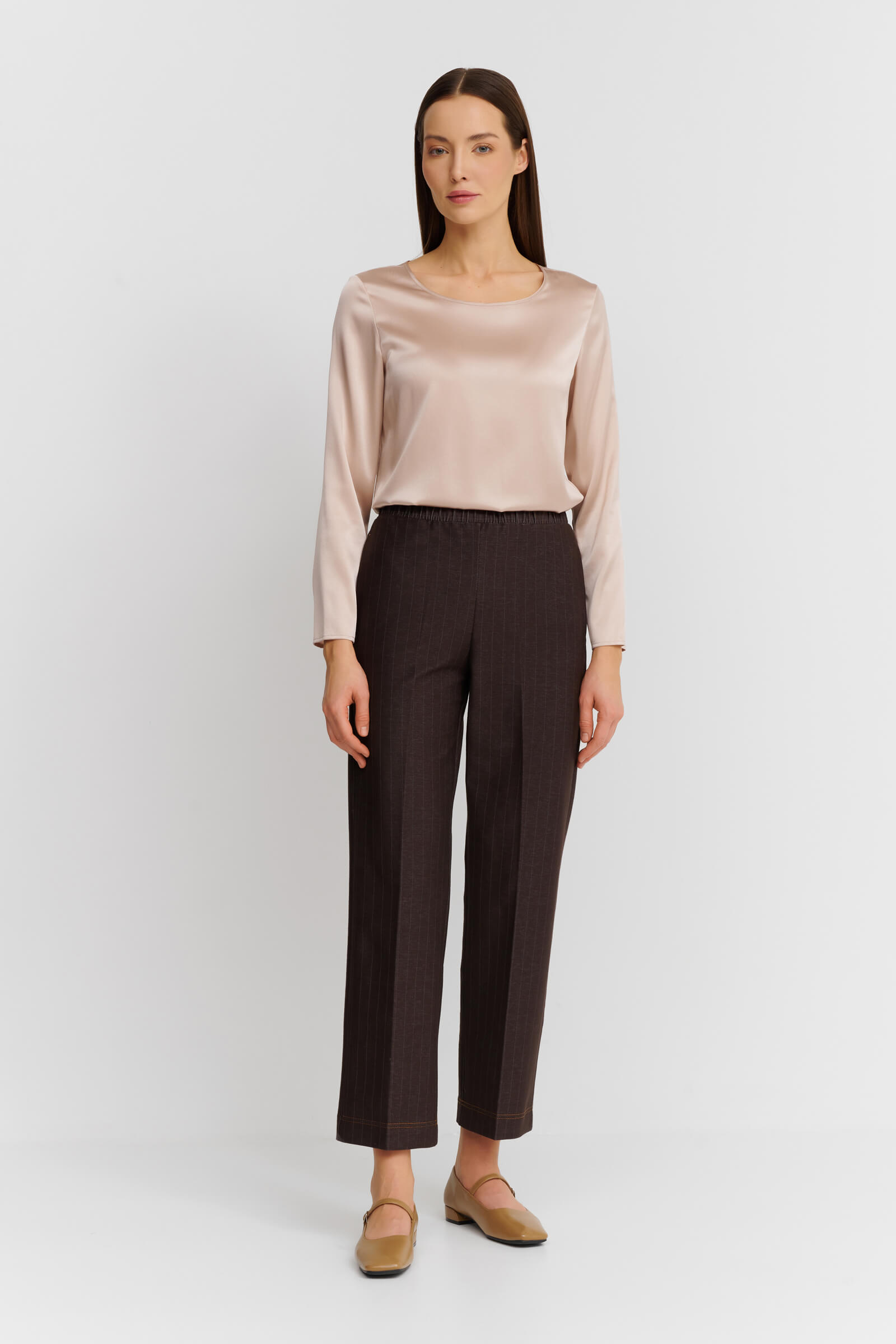 Хлопковые брюки со стрелками Бренд Max Mara Изображение 4