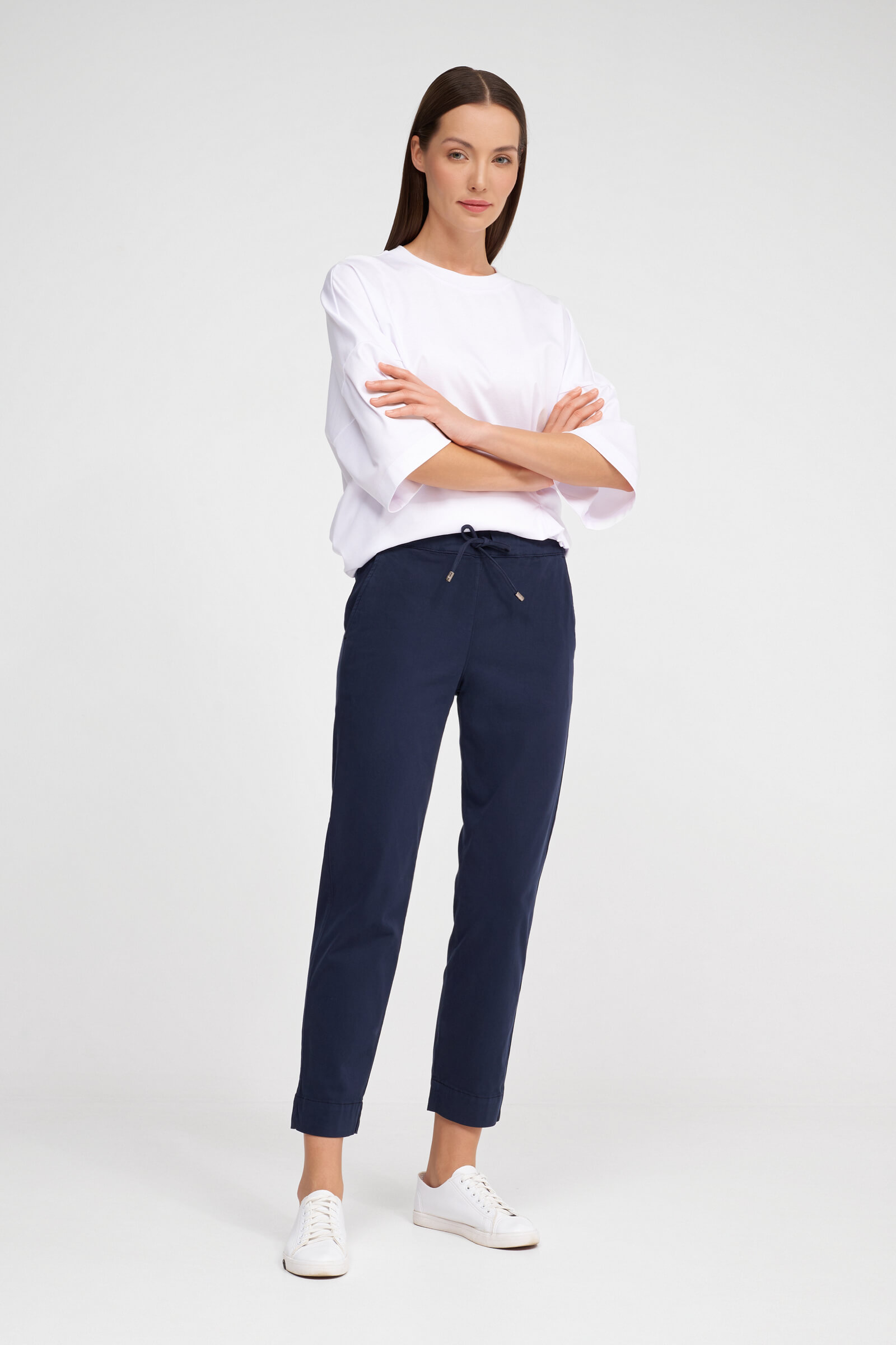 Хлопковые брюки длиной 7/8 Бренд Max Mara Изображение 4