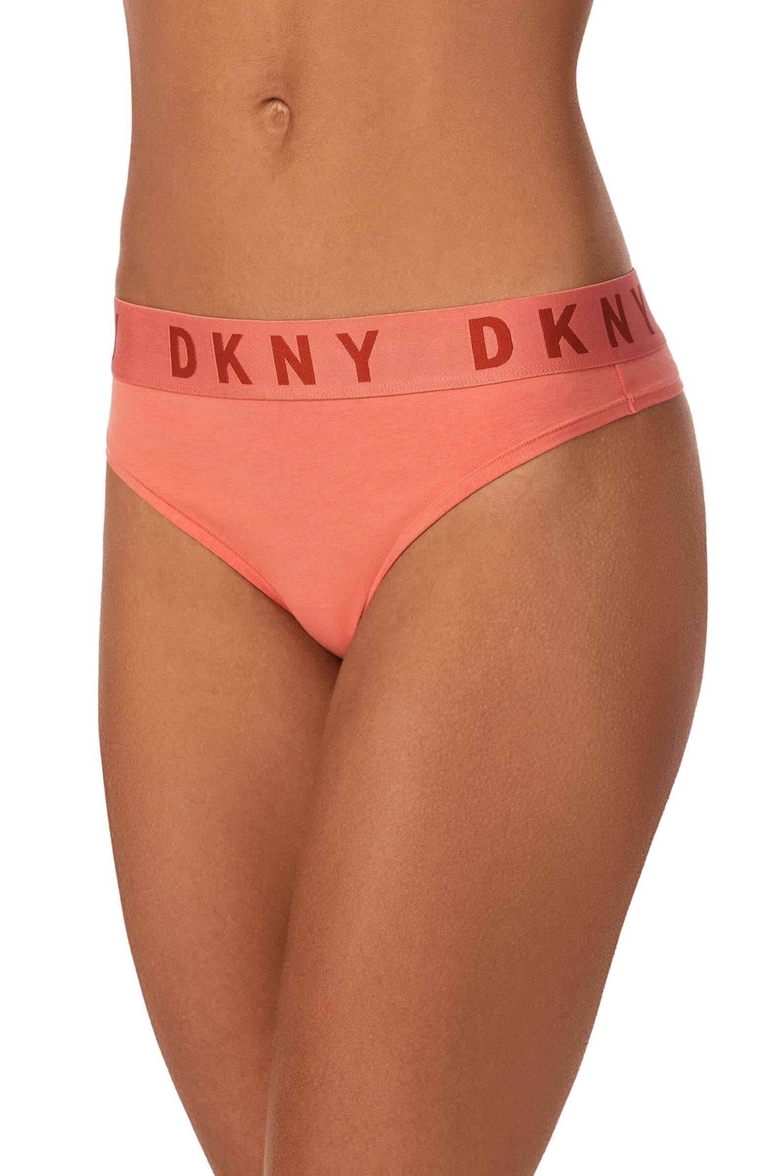 Трусы стринги с логотипом бренда Бренд DKNY