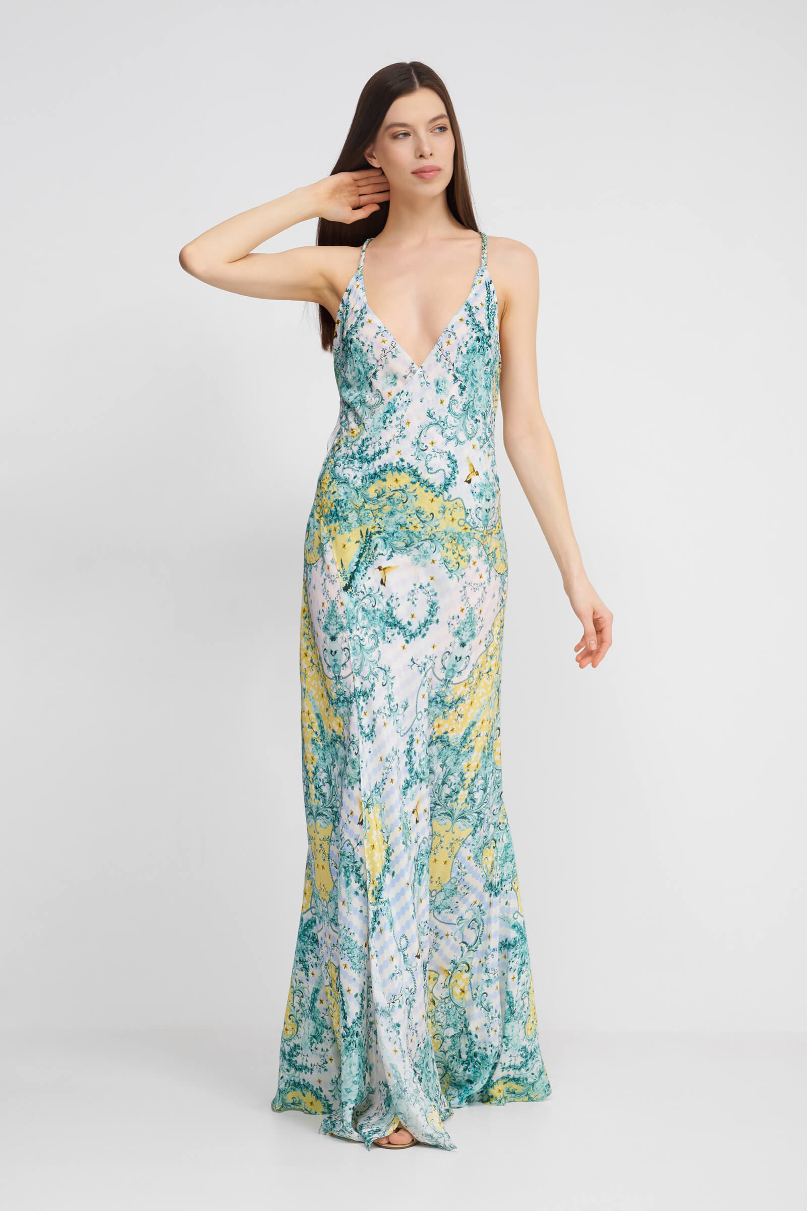 Платье с открытой спиной с добавлением шелка Бренд KORE Collections Изображение 2