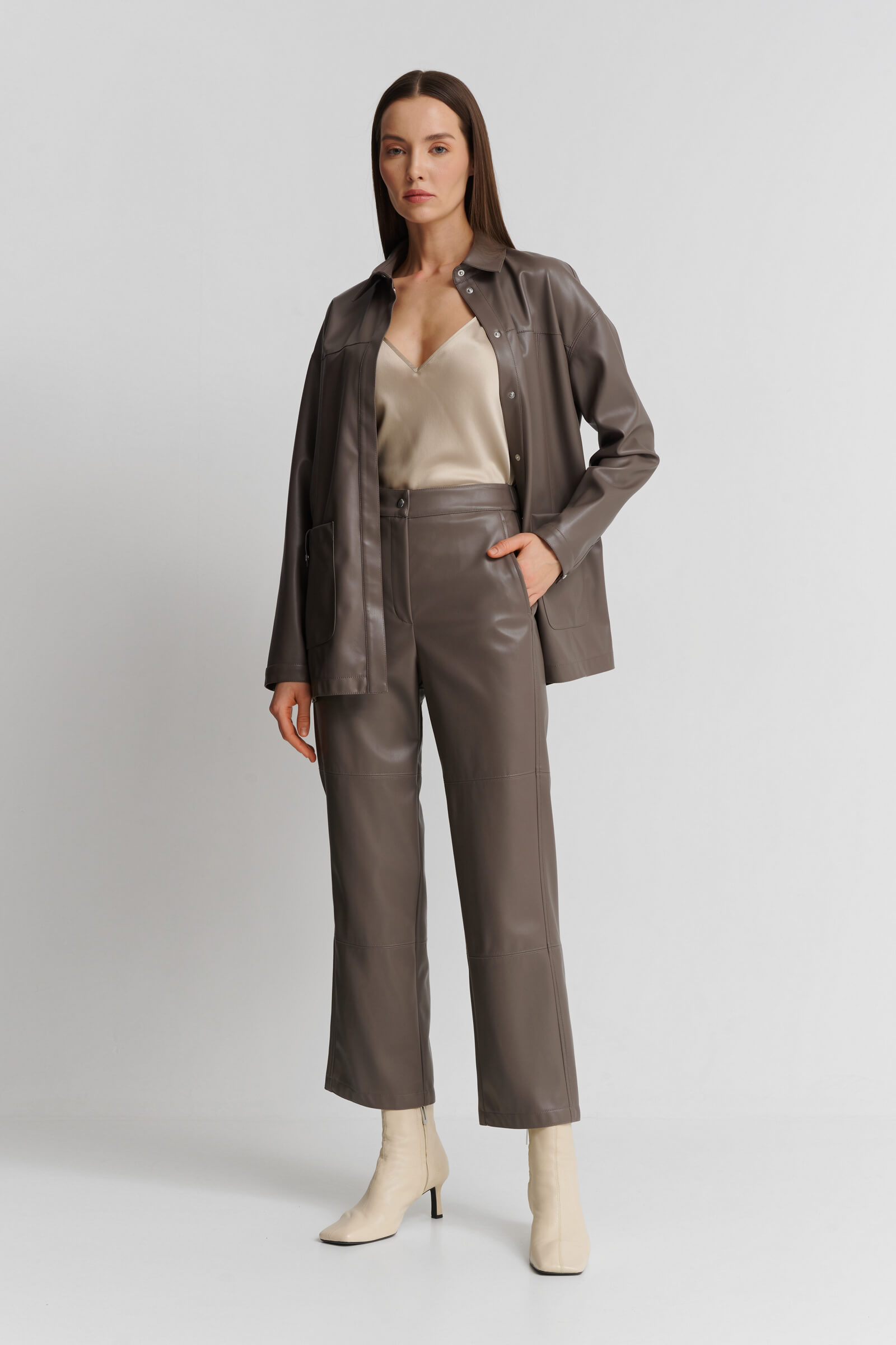 Брюки из экокожи Бренд Max Mara Изображение 4