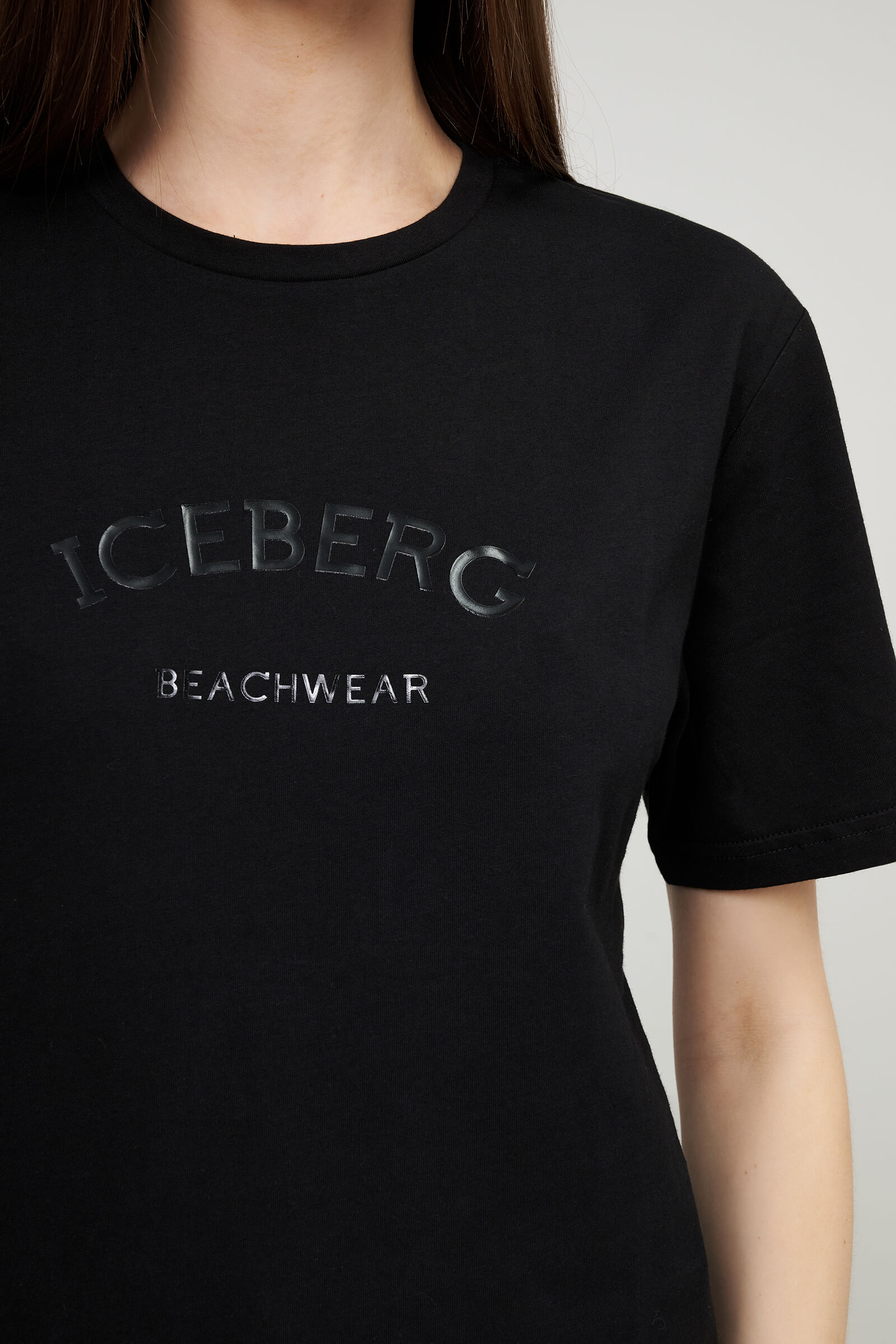 Хлопковая футболка с логотипом на груди Бренд Iceberg Изображение 5