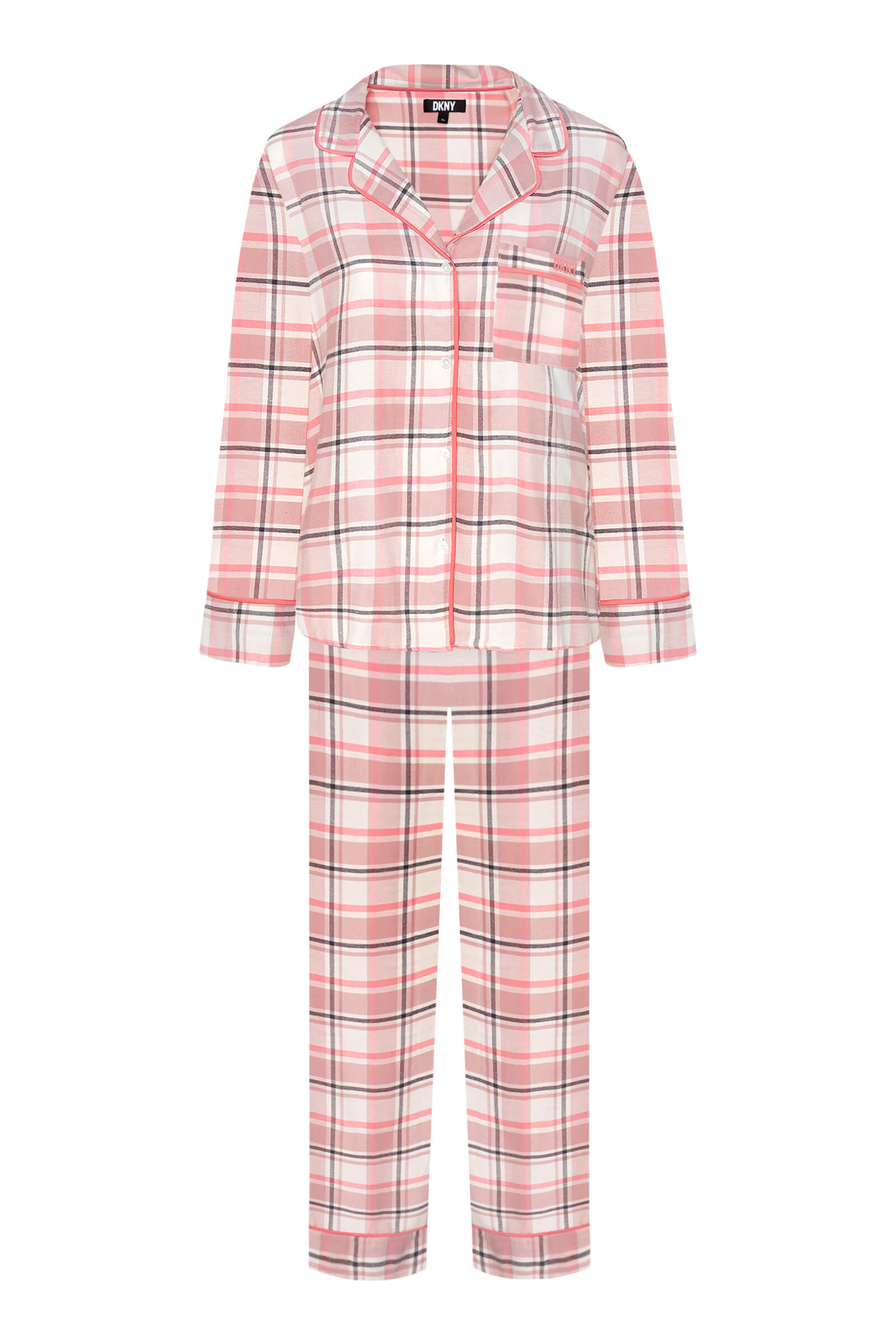 Длинная хлопковая пижама Бренд DKNY