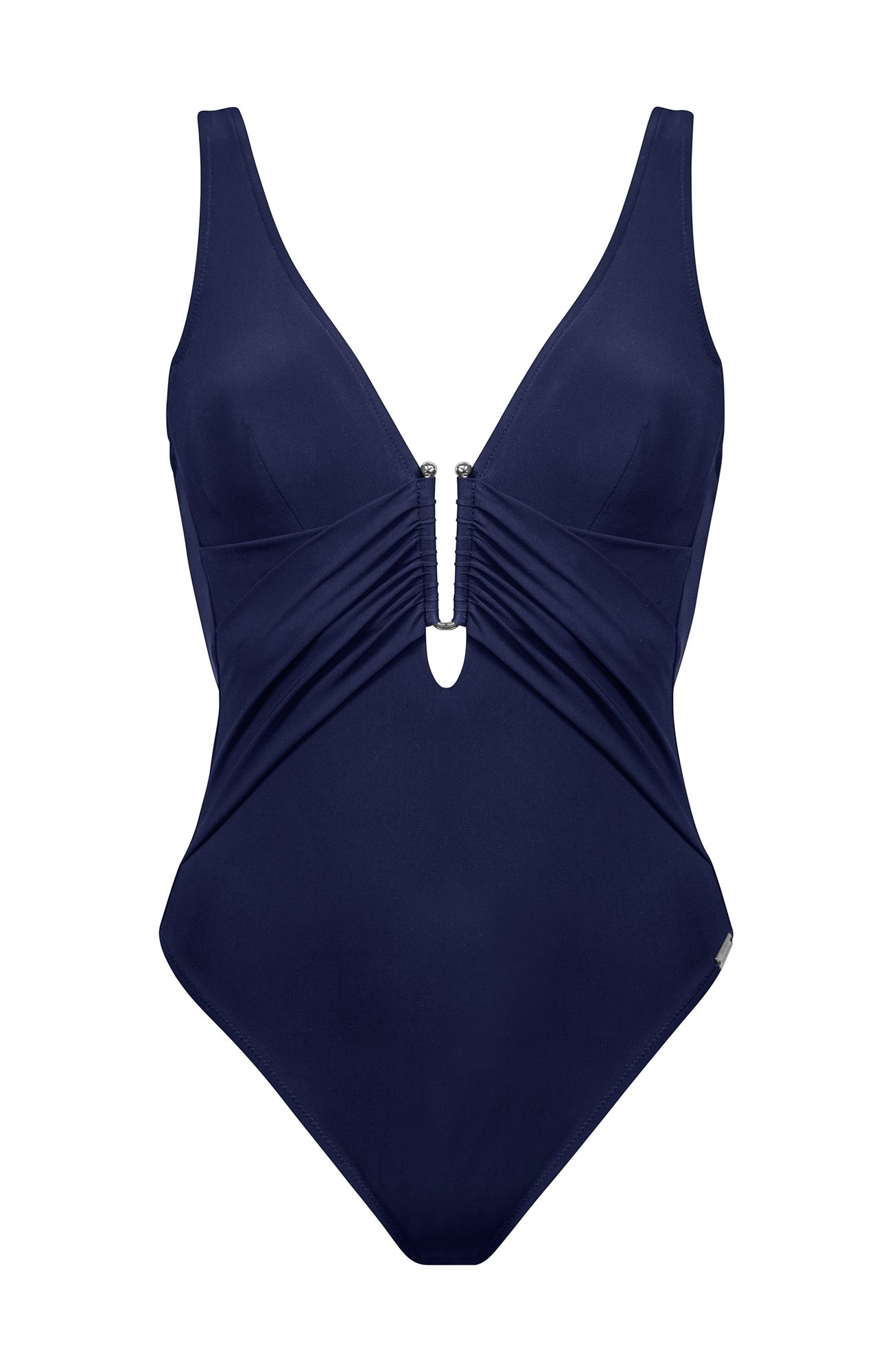 Слитный купальник с глубоким V-образным вырезом цвет синий (044) Maryan  Mehlhorn купить в интернет-магазине Estelle Adony