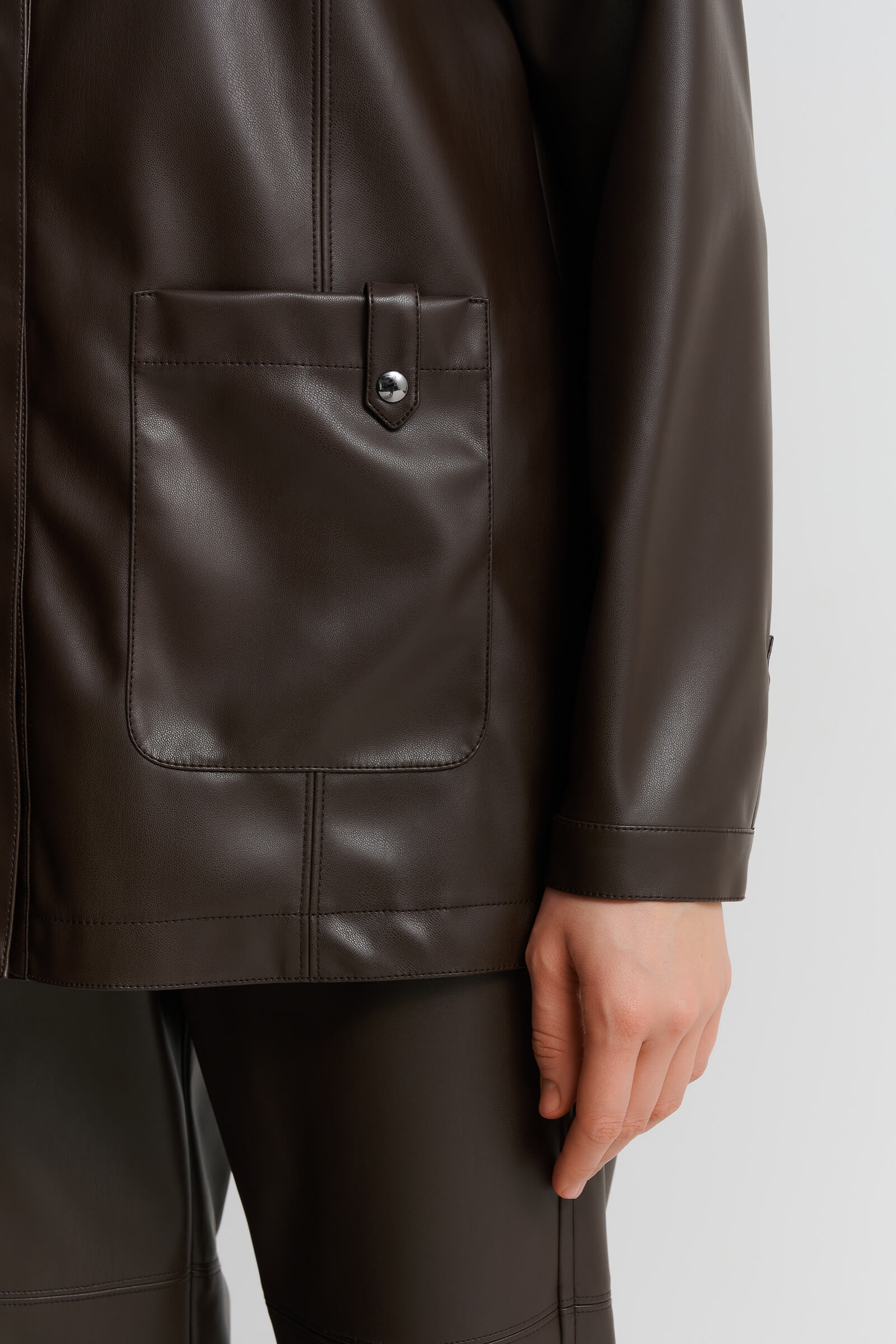 Рубашка из экокожи Бренд Max Mara Изображение 6