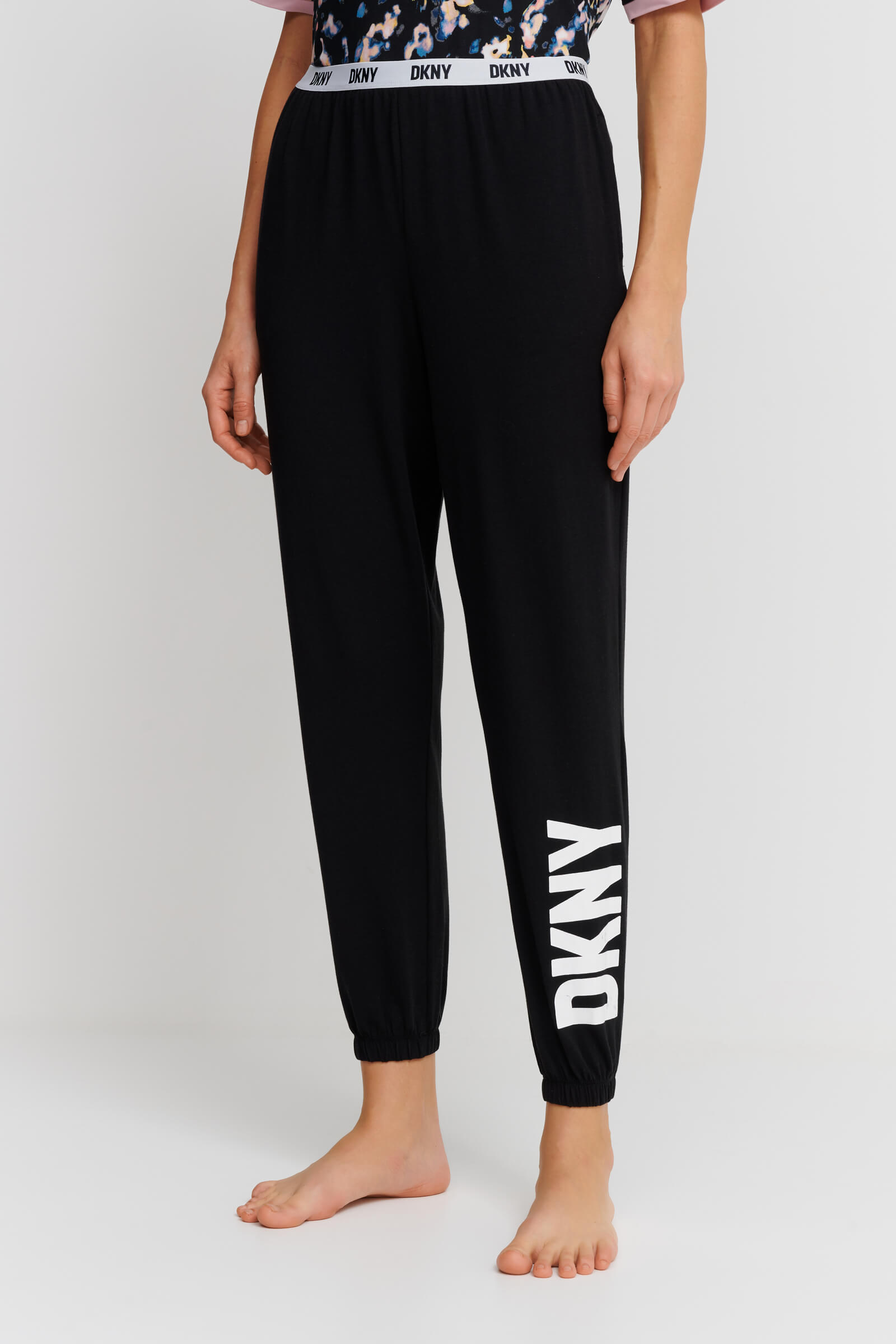 Пижамные брюки-джоггеры с логотипом бренда Бренд DKNY Изображение 2