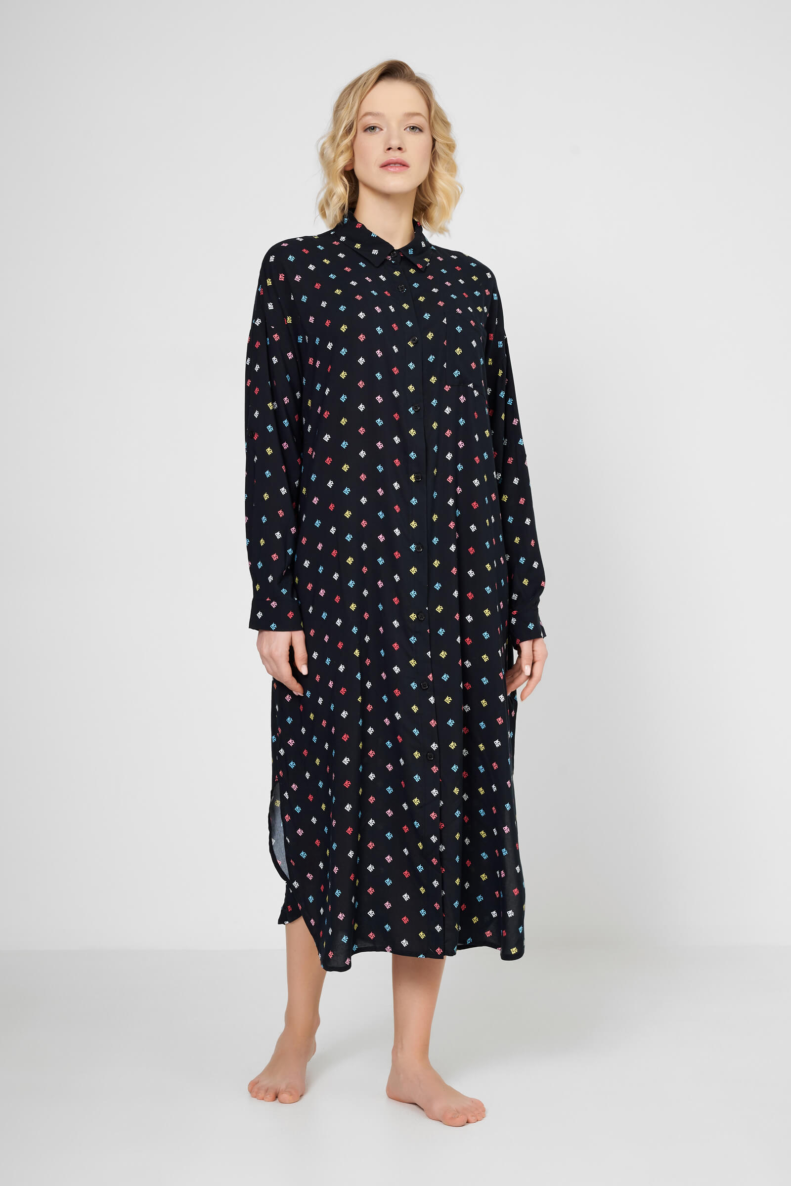 Ночная рубашка из 100% вискозы Бренд DKNY Изображение 2