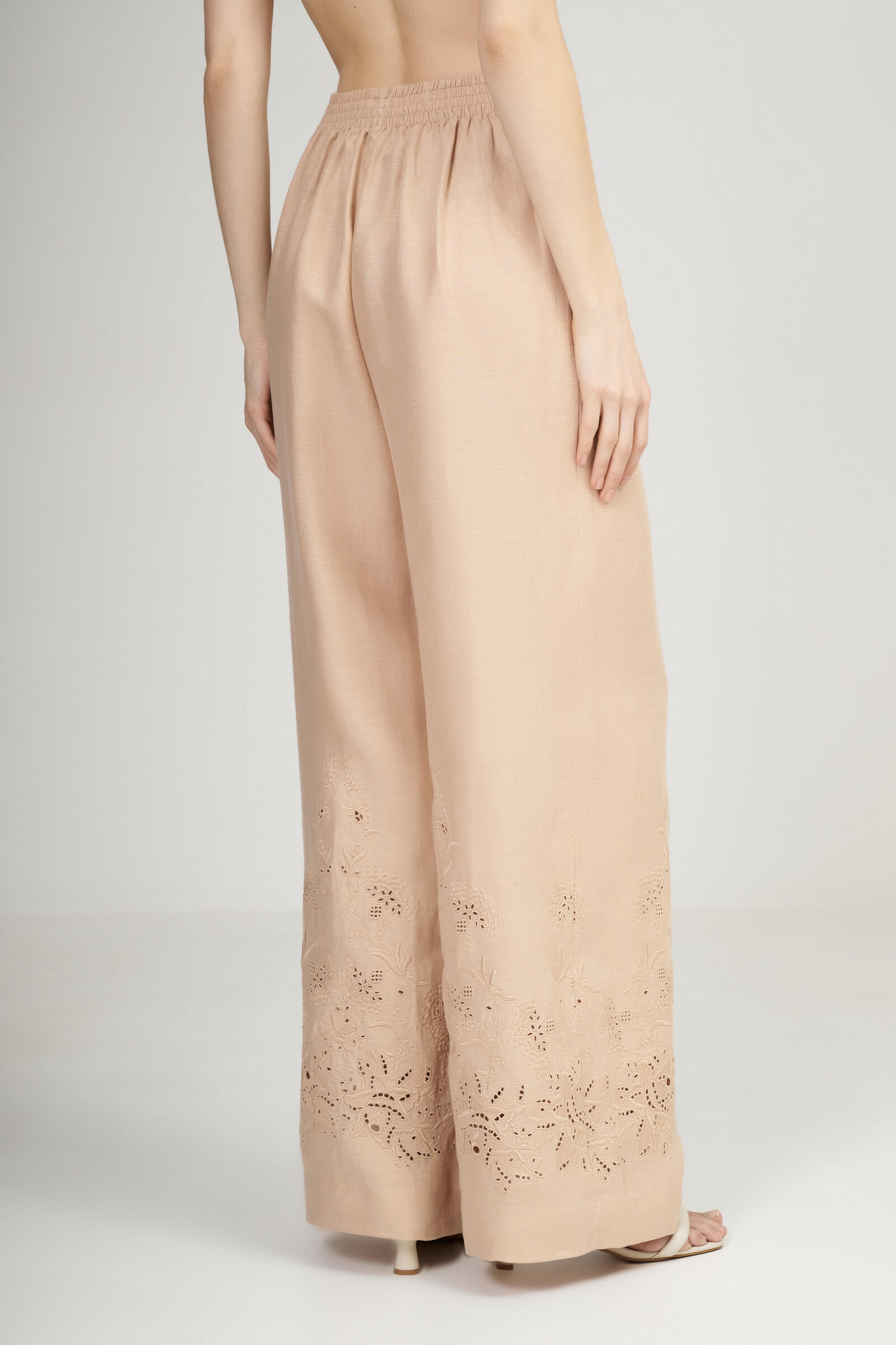 Льняные свободные брюки на резинке Бренд Ermanno Scervino Изображение 3