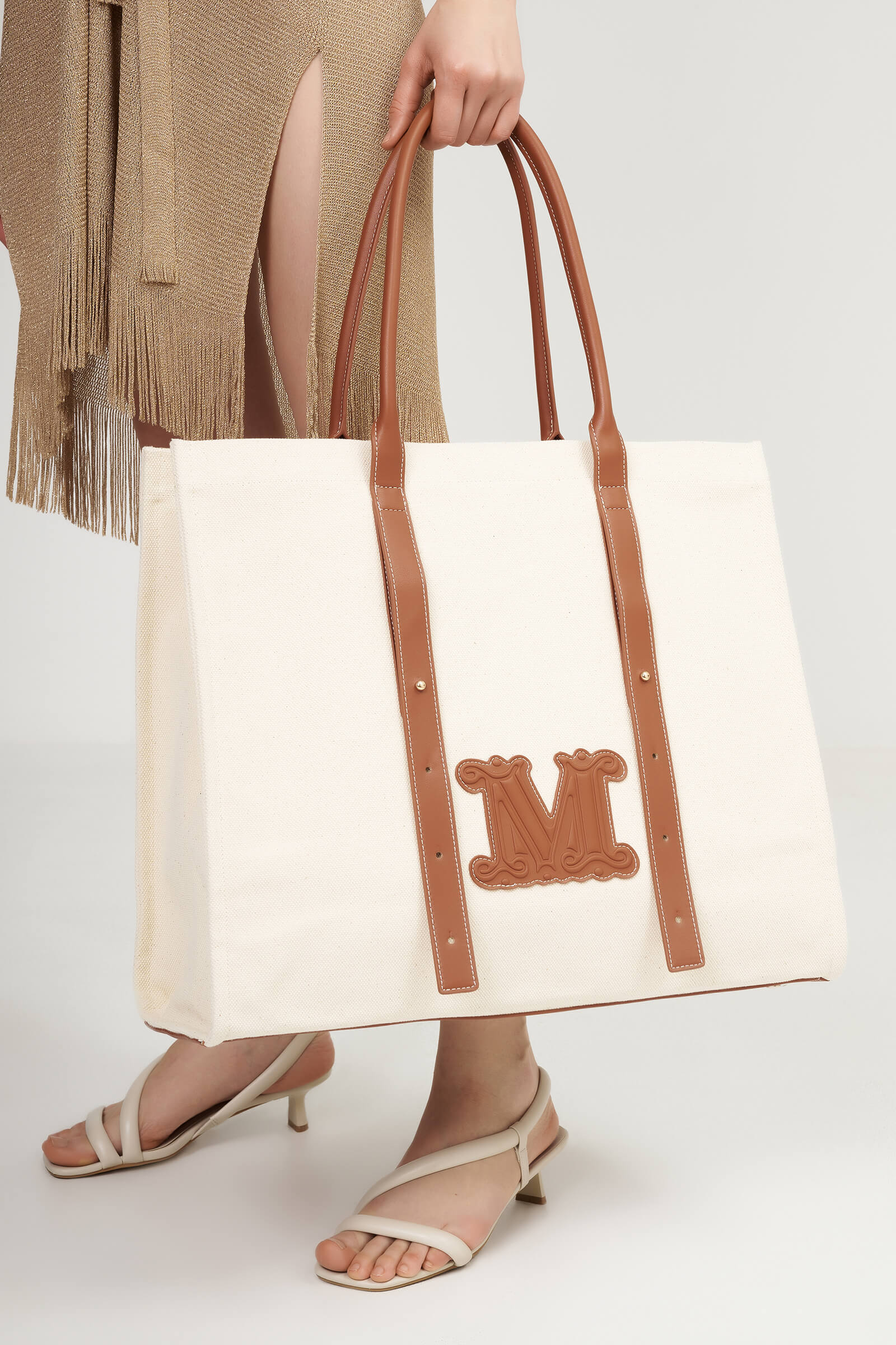 Пляжная сумка из плотного хлопка Бренд Max Mara Изображение 4